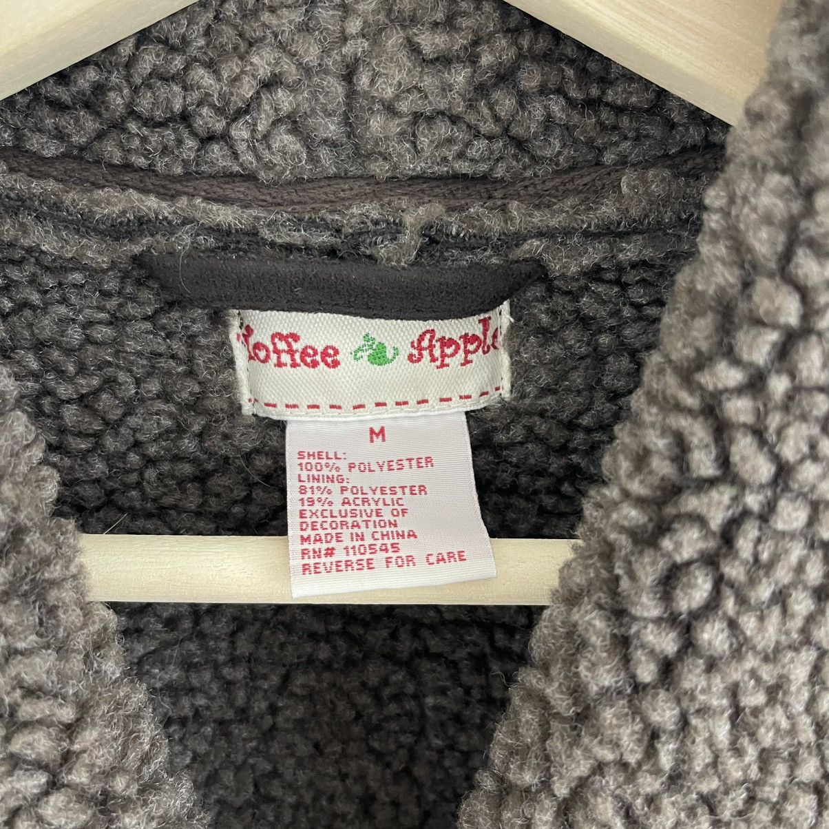 Vintage Y2K Brown Faux Suede Sherpa Toggle Button Up Floral Vest Size M / US 6-8 / IT 42-44 - 8 Thumbnail