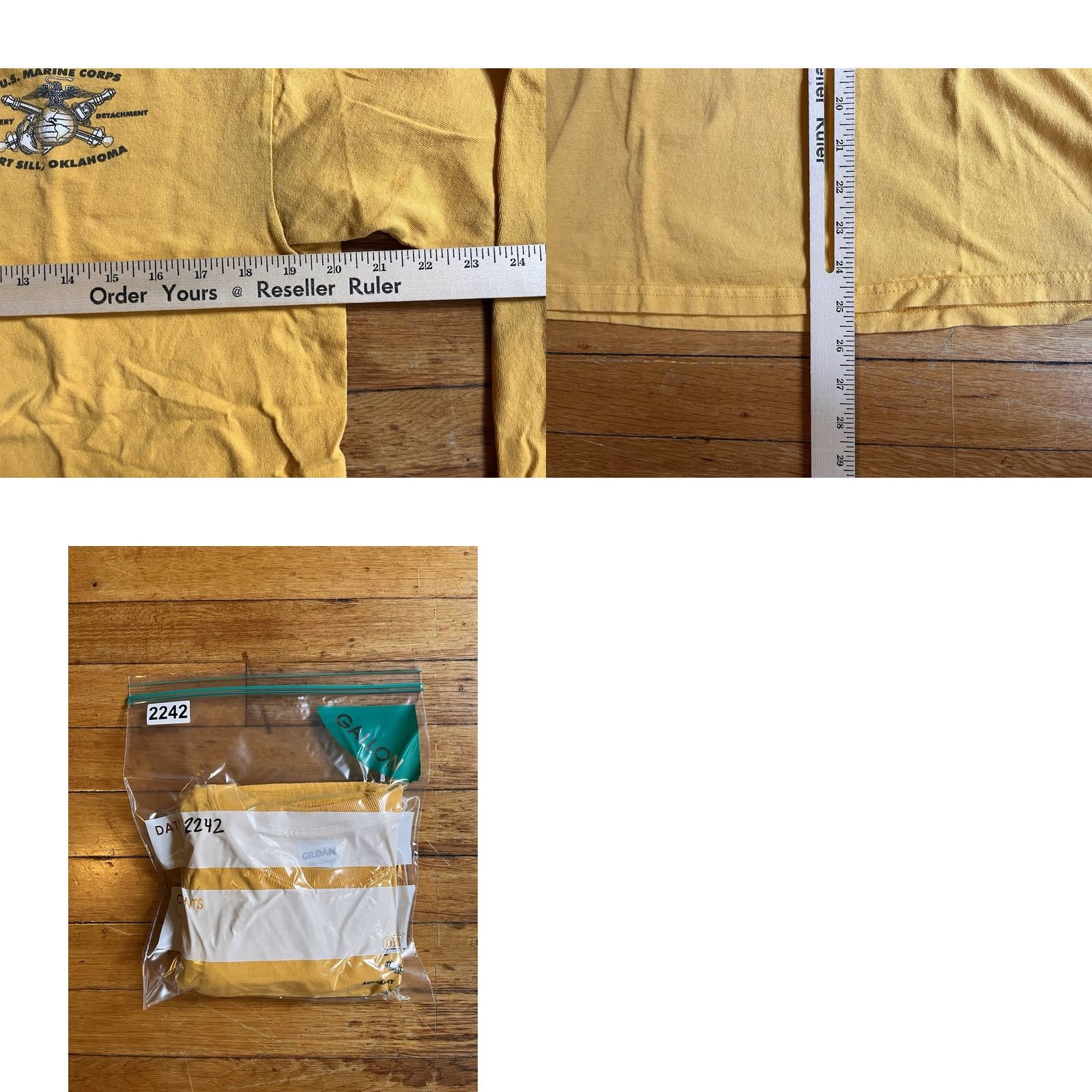 Gildan US Marine Corps Fort Sill Devil Dog Run Long Sleeve Shirt Men’s M Yellow Size US M / EU 48-50 / 2 - 8 Thumbnail
