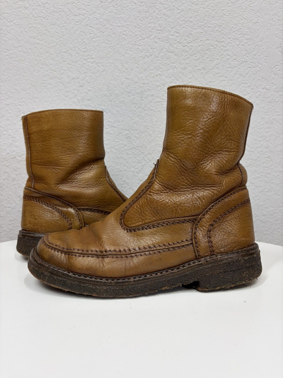 If Six Was Nine Vintage Y2K Guidi CCP Style Distressed Leather Biker Boots Size US 9 / EU 42 - 2 Thumbnail