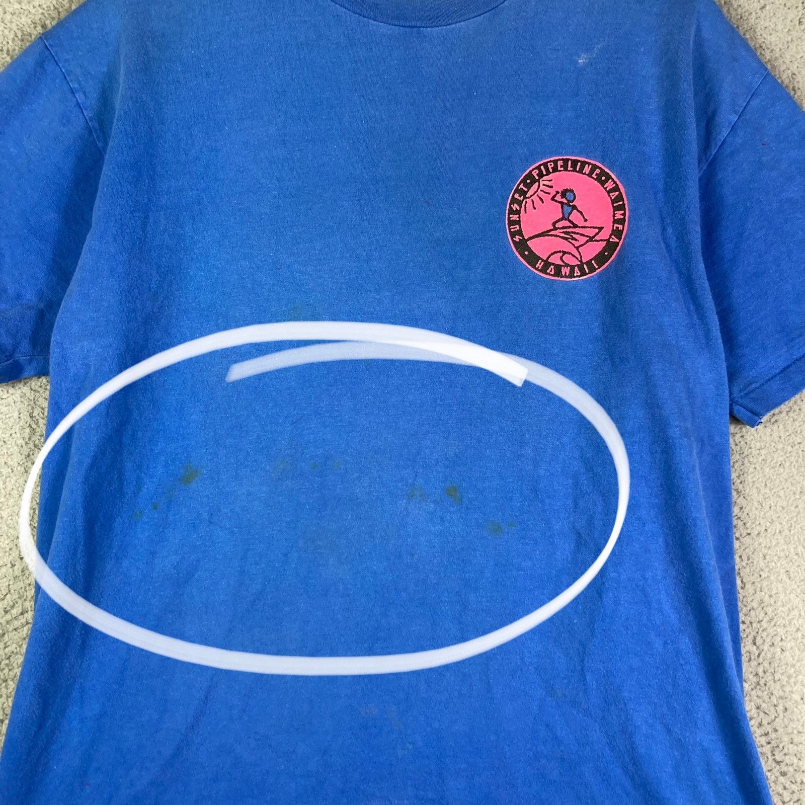 Hanes Waimea Hawaii Vintage Shirt 90s Mens Blue Adult Graphic XL Size US XL / EU 56 / 4 - 6 Thumbnail