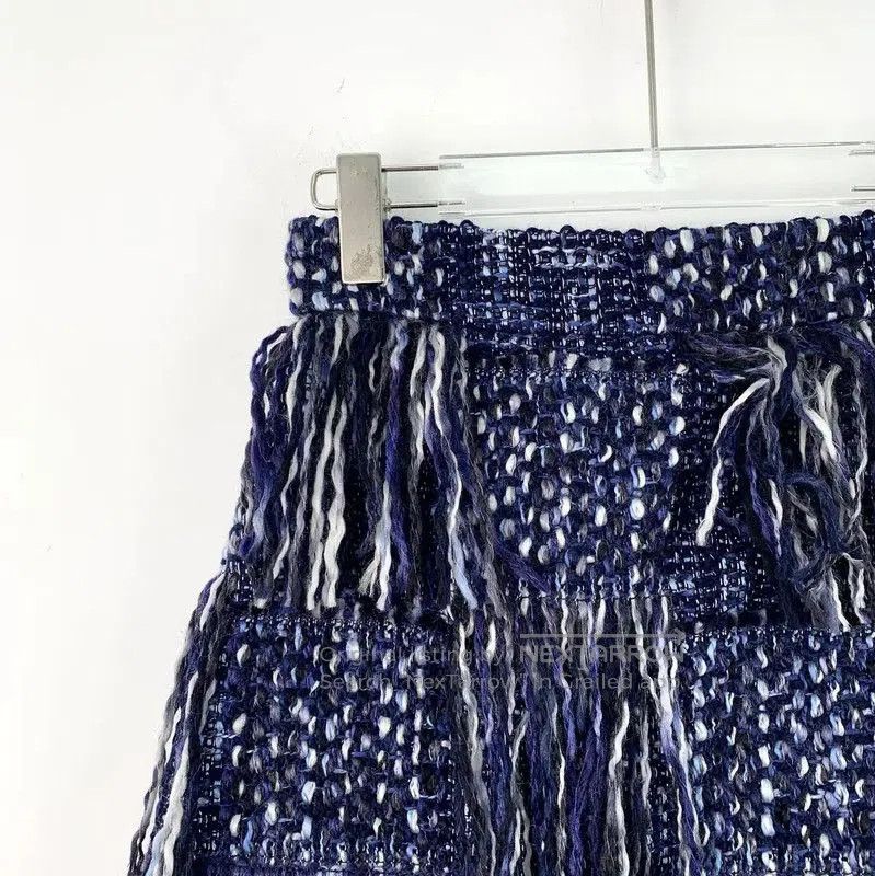 Dior Dior Blue Wool Women's Skirt . Size 23" - 3 Thumbnail