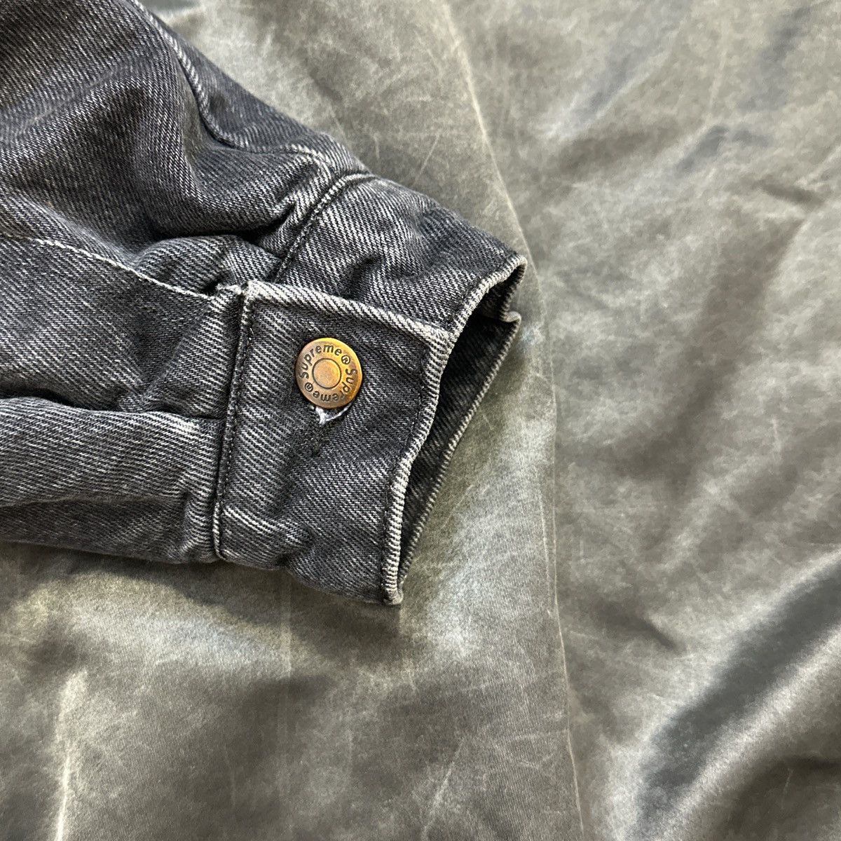 Supreme Supreme Denim Sleeve MA-1 Bomber Jacket Size US L / EU 52-54 / 3 - 5 Thumbnail