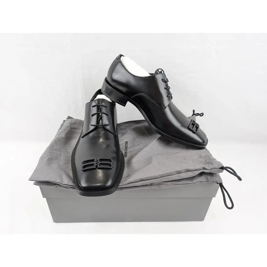 Balenciaga o1rshd1 Rim BB Icon Derbie Shoes in Black Size US 8 / EU 41 - 16 Thumbnail