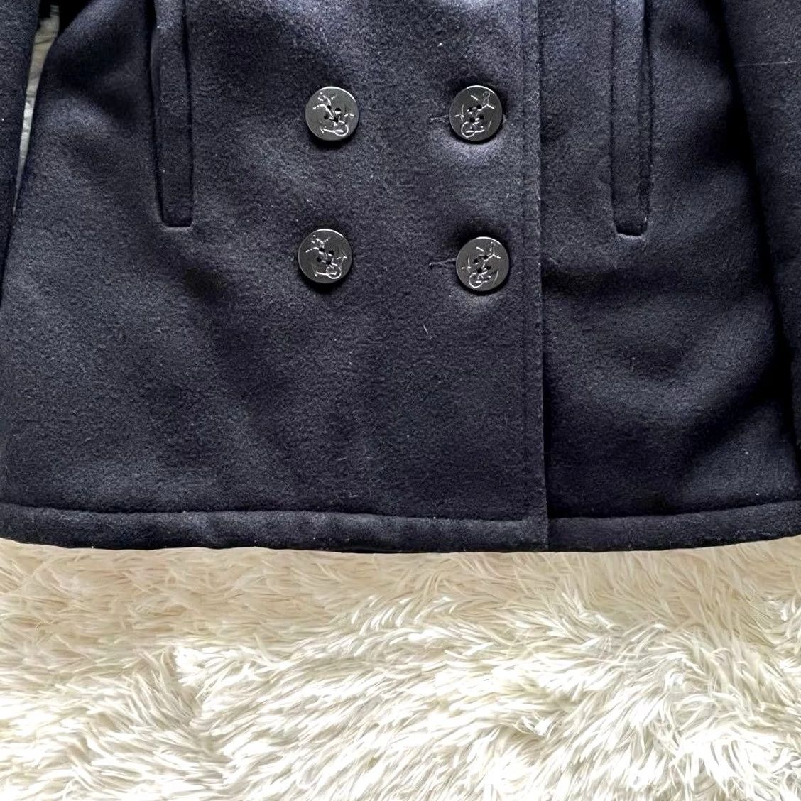Schott Schott U.S. 740N Pea Coat Jacket Blouson Men Size 14 Black - Coat Size US L / EU 52-54 / 3 - 4 Thumbnail