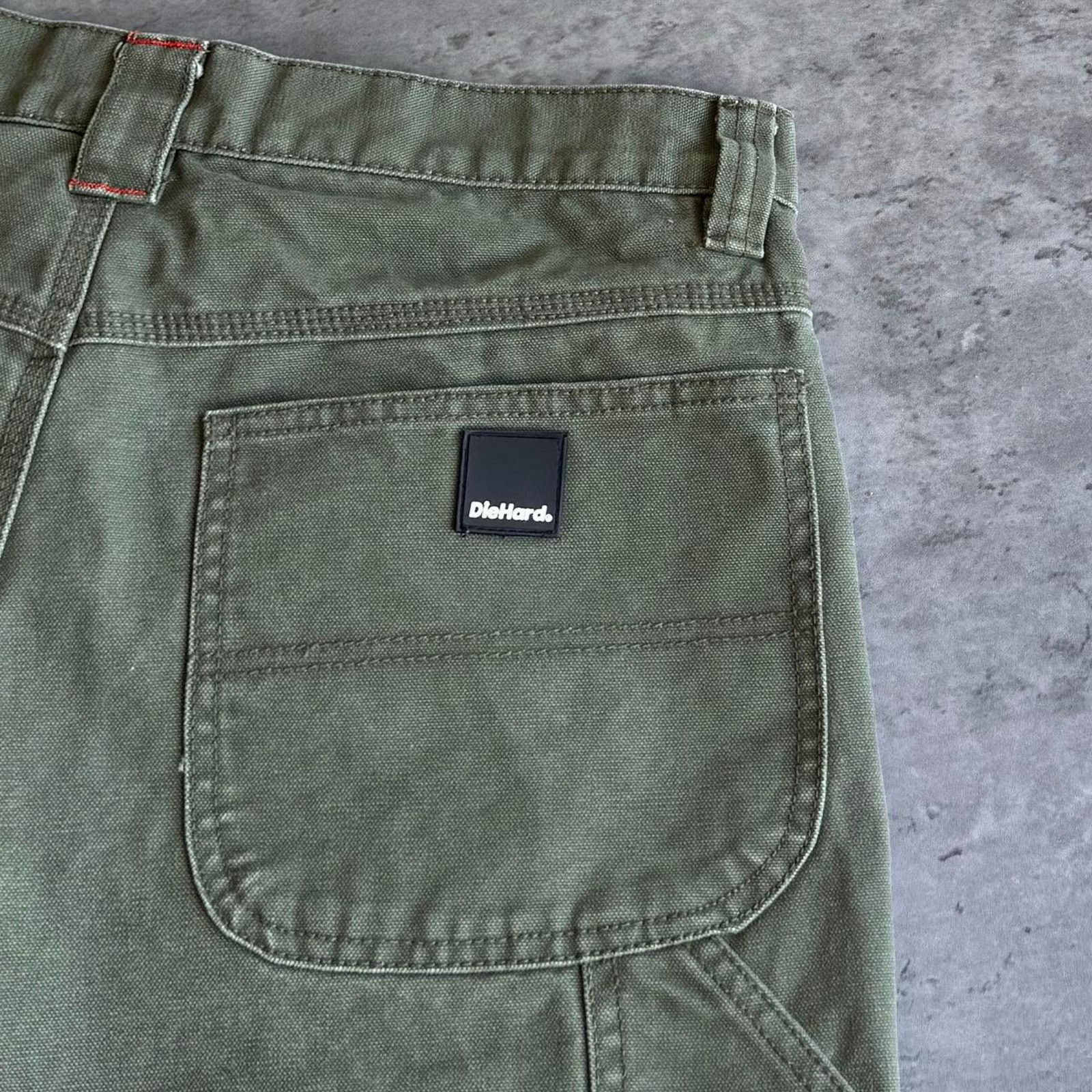 Carhartt × Carhartt Wip × Vintage Vintage Y2K Carhartt Style Faded Green Baggy Carpenter Pants Size US 31 - 3 Thumbnail