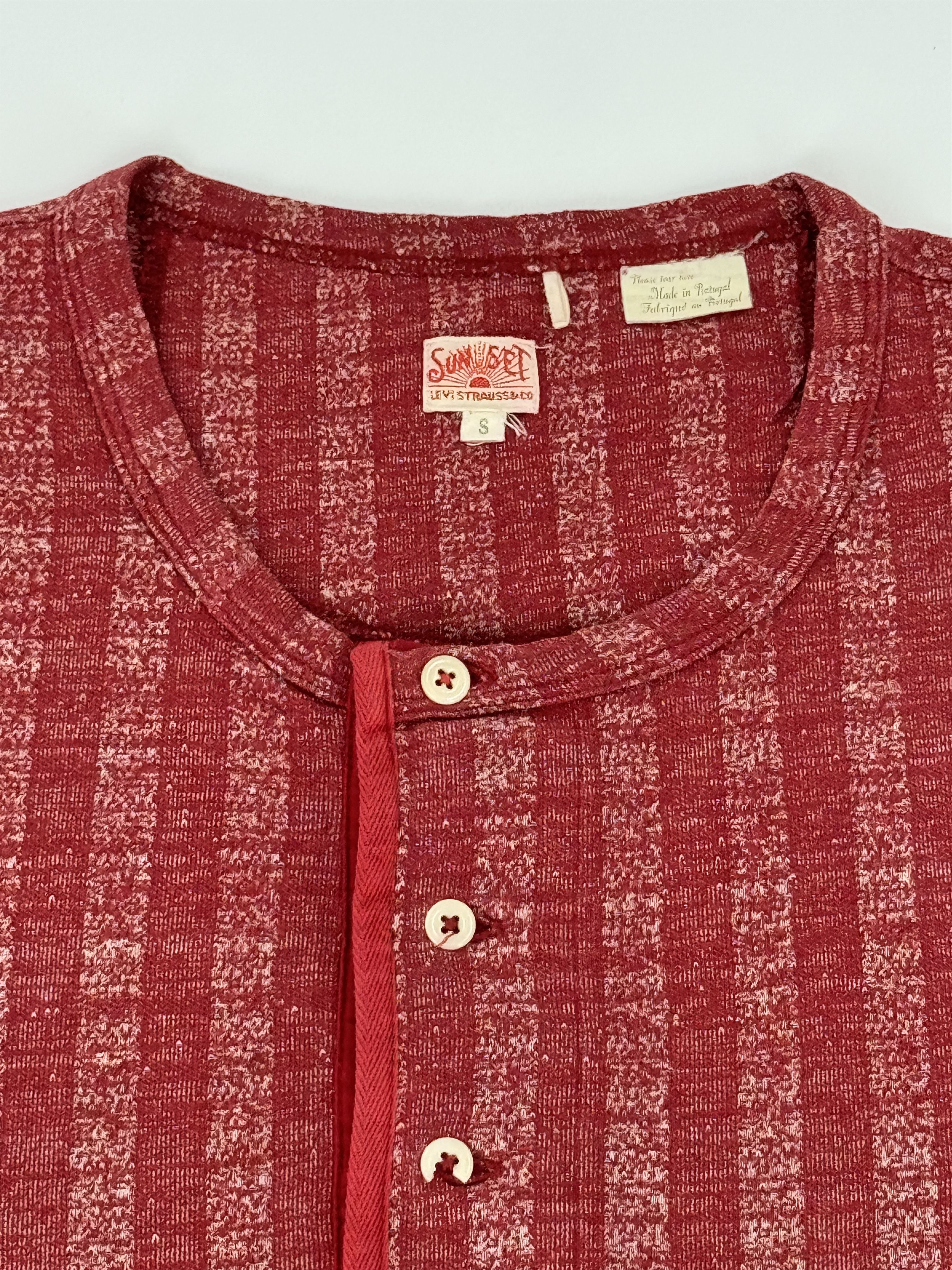 Levi's Vintage Clothing LVC Levi's Vintage Clothing 1920s Sunset Henley Red Small Size US S / EU 44-46 / 1 - 3 Thumbnail
