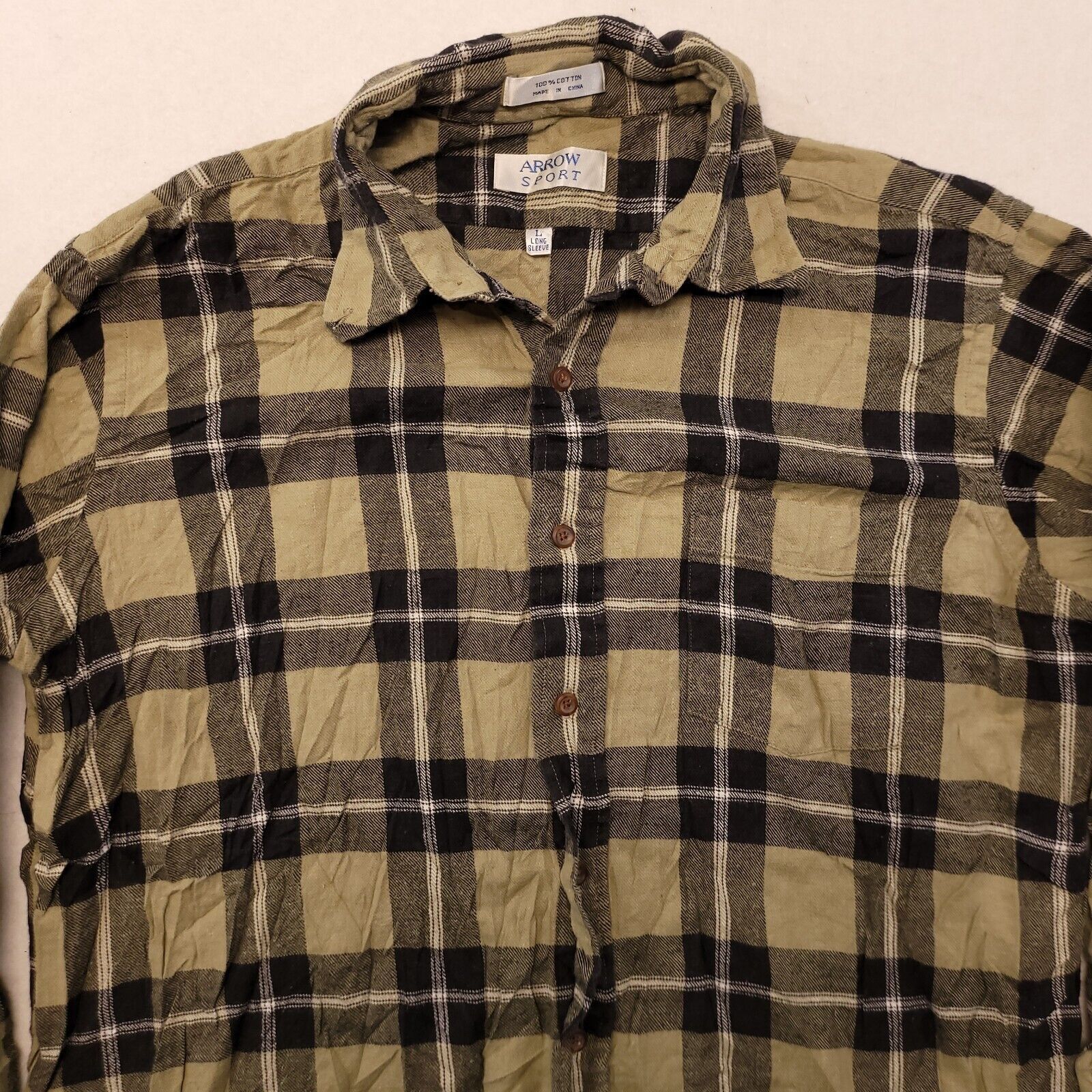 Arrow Arrow Tartan Flannel Casual Shirt Mens Size Large L Brown Size US L / EU 52-54 / 3 - 1 Thumbnail