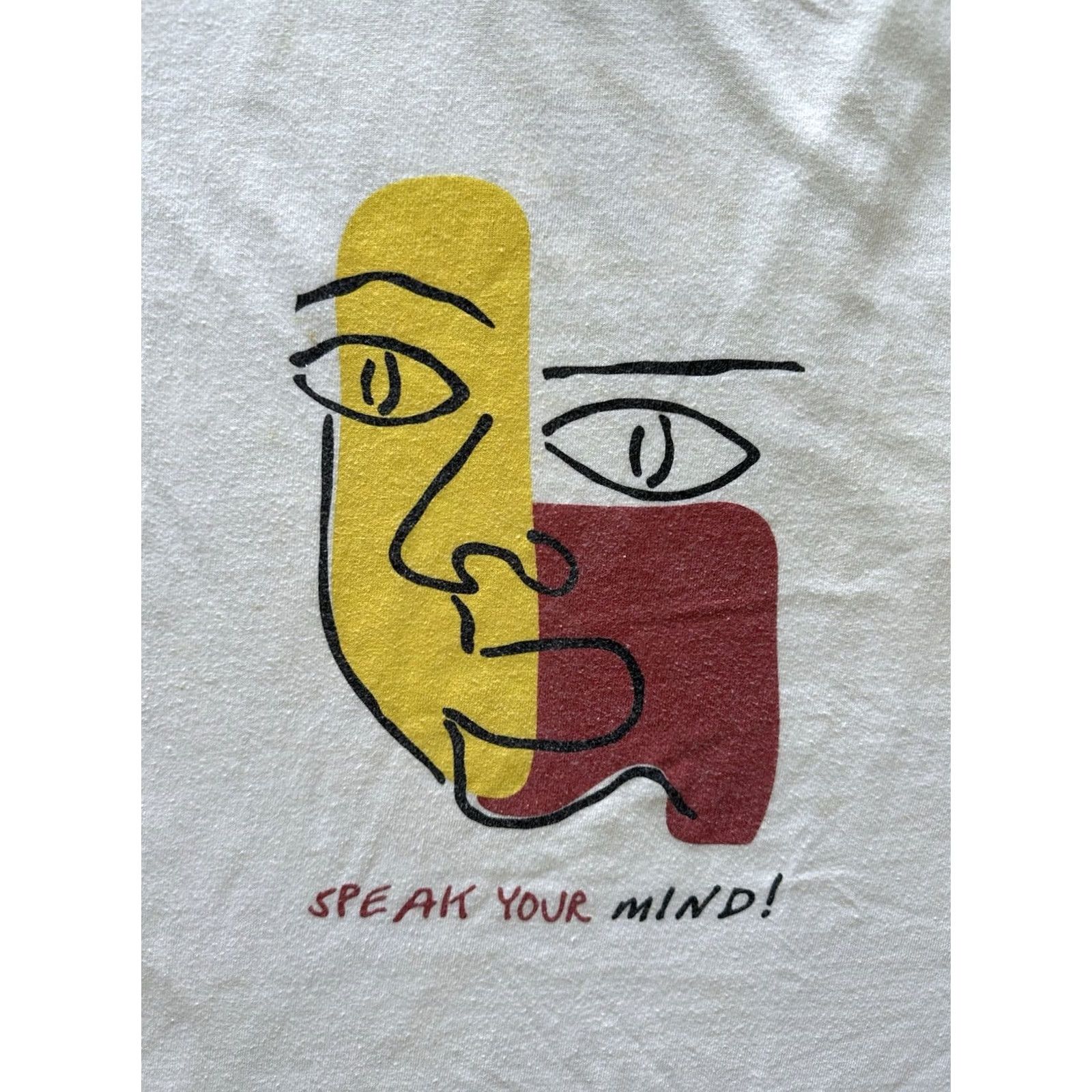 Gildan VINTAGE MTV Rock The Vote Speak Your Mind T-Shirt Mens XL White 1990s Gildan 90s Music Rock Short Sleeve Crew Neck Cotton Logo Size US XL / EU 56 / 4 - 3 Thumbnail