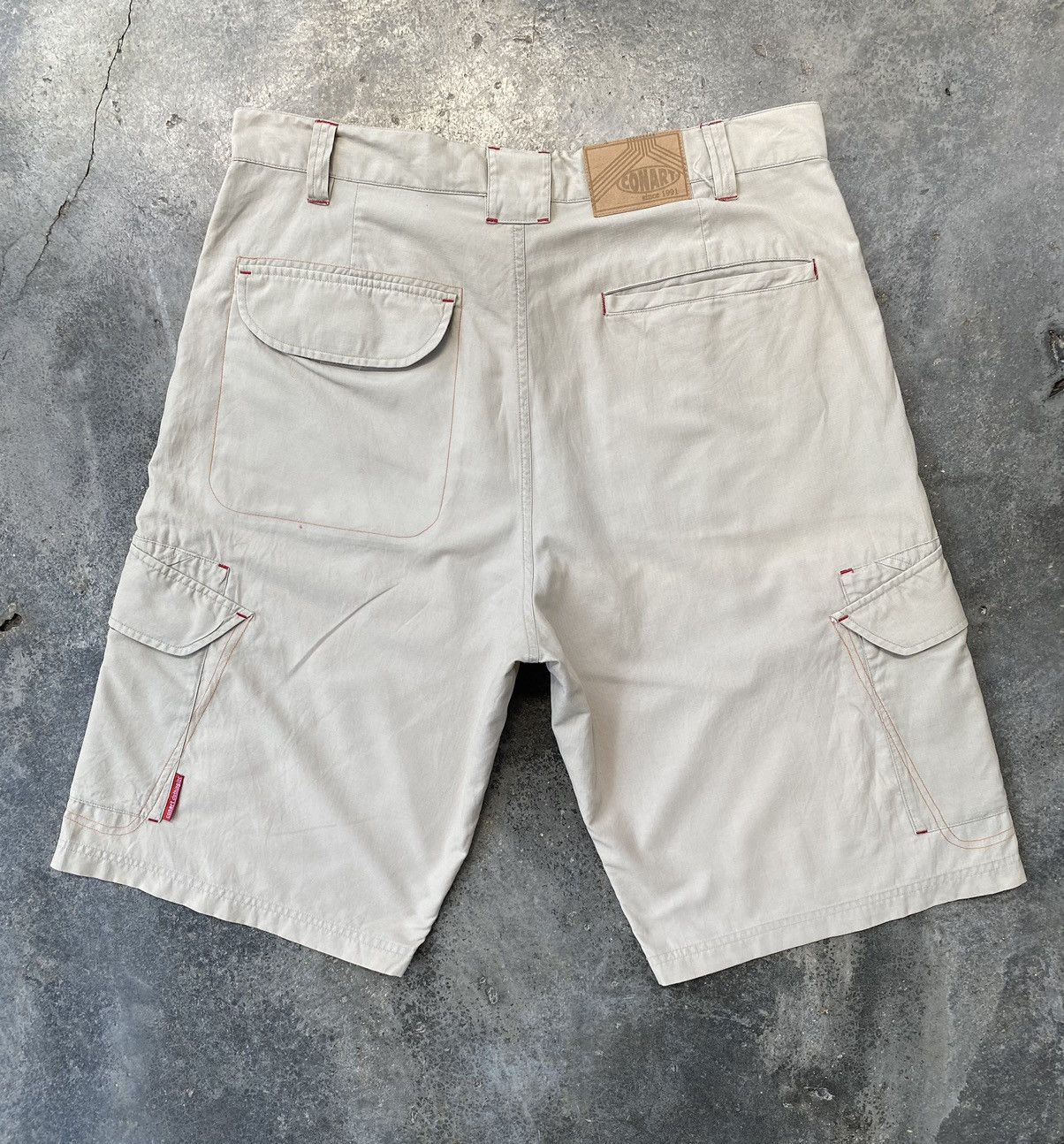 Vintage Vintage 90s Conart Dope Shit Hip Hop Cargo Short Pants Size US 35 - 2 Thumbnail
