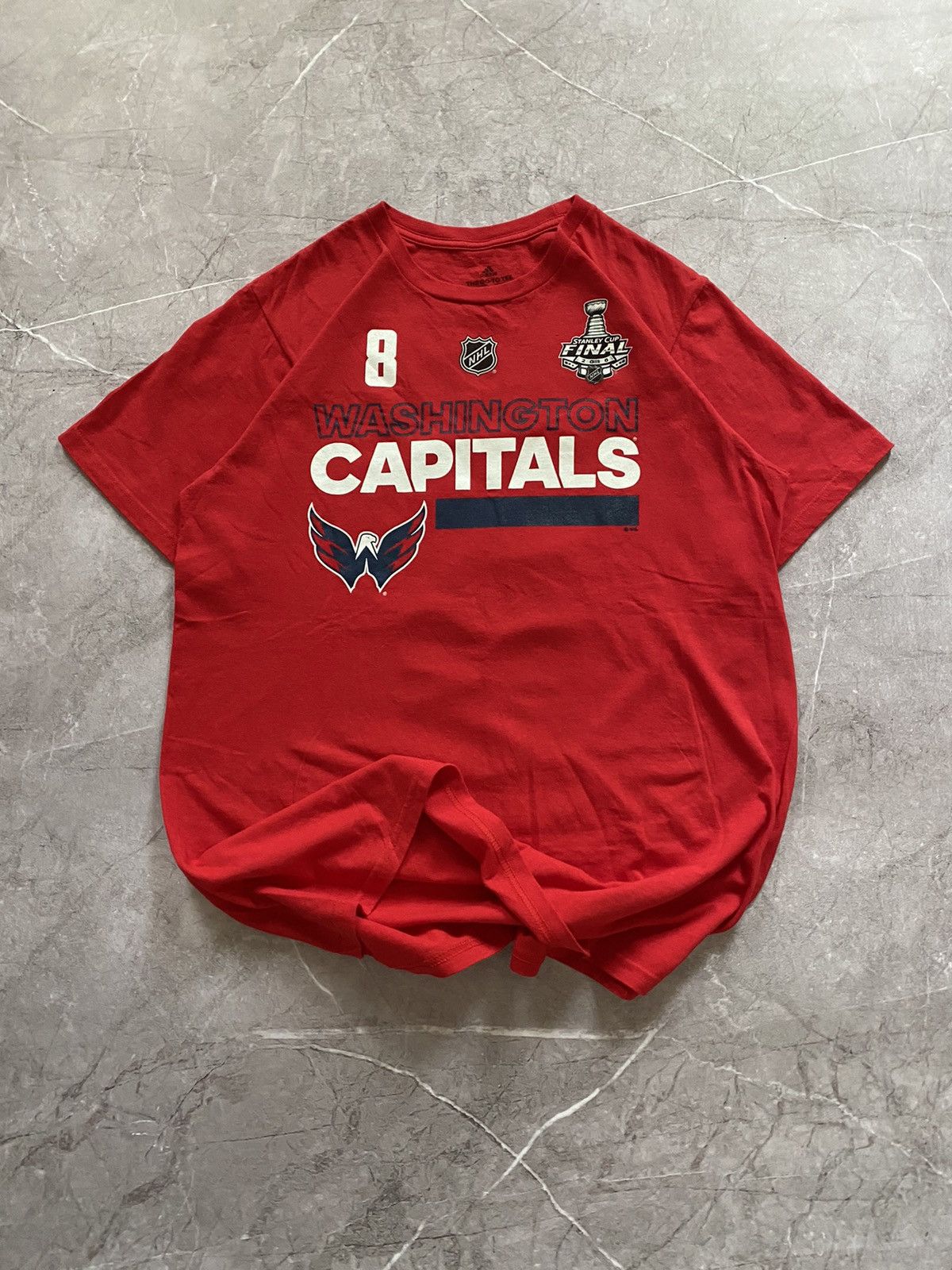 Adidas × Vintage 2018 Adidas NHL Washington Capitals Alex Ovechkin 8 T-Shirt Size US M / EU 48-50 / 2 - 2 Thumbnail
