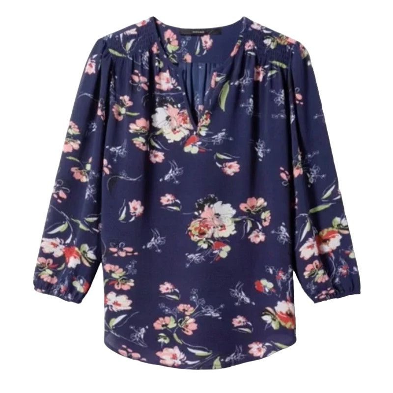 Other Kenmore Split Neck Blouse - Stitch Fix 3/4 Sleeve Floral Top Size S / US 4 / IT 40 - 11 Thumbnail