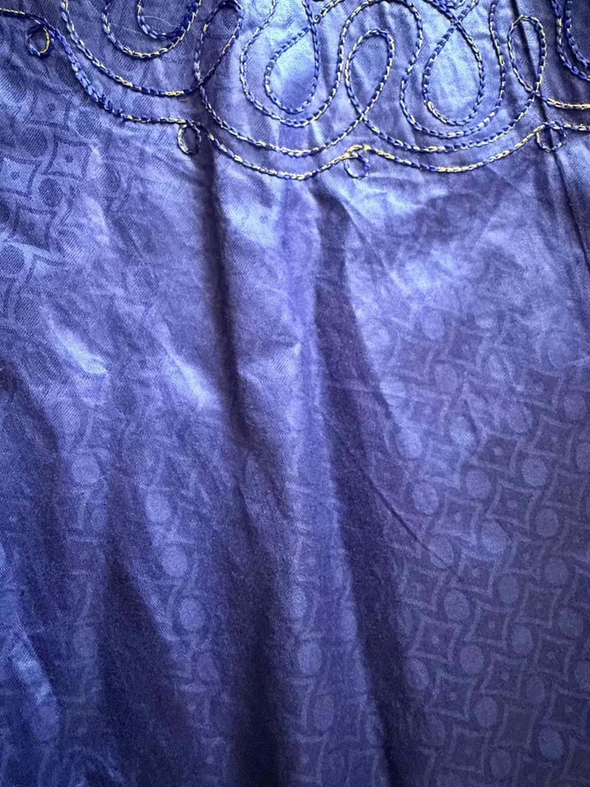 Other Embroidered Artisan Indigo Heart Kaftan 80s Size ONE SIZE - 6 Thumbnail