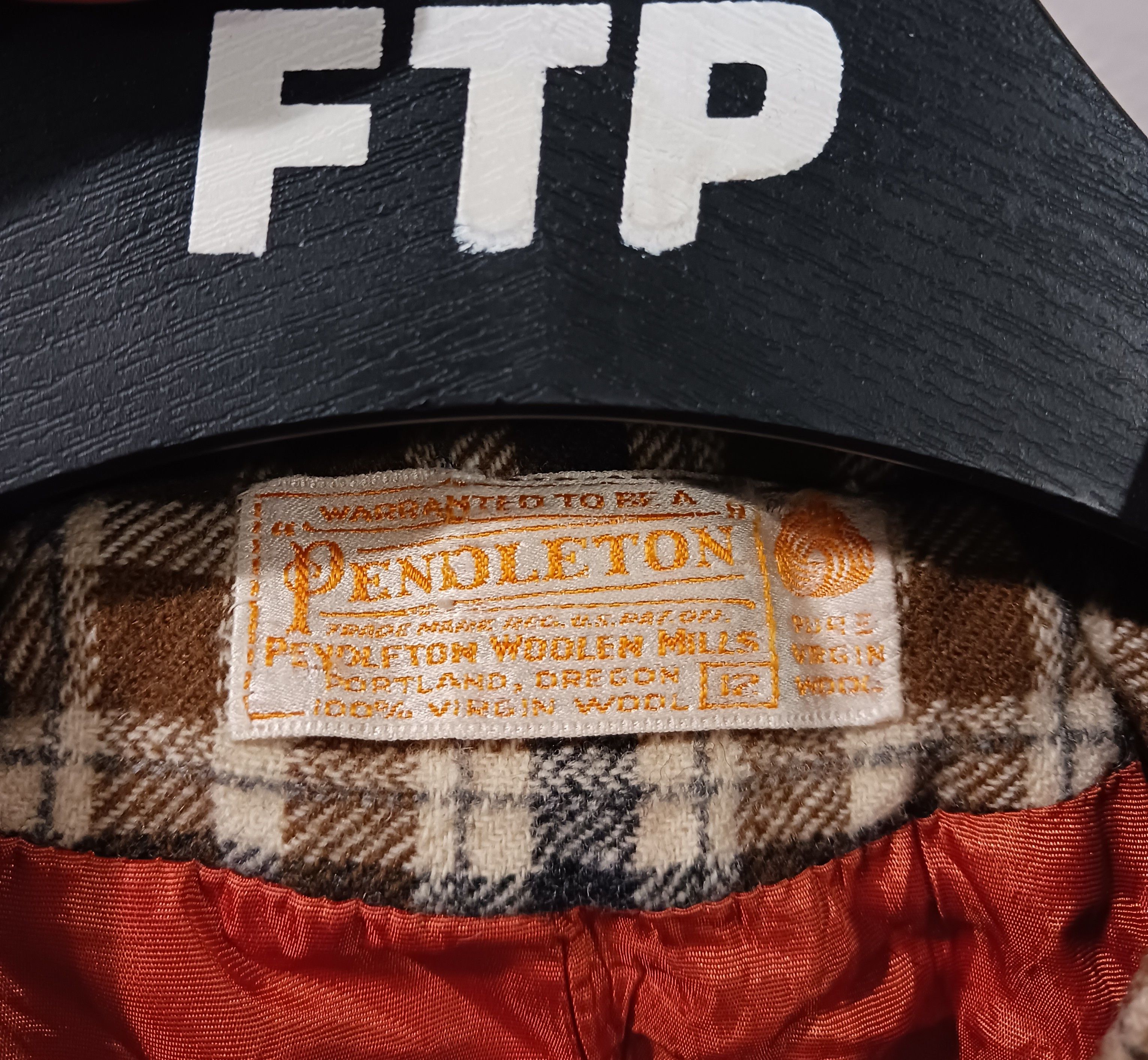 Pendleton × Vintage Pendleton Vintage 1970s Brown Plaid Blazer Suit Style Jacket Size XL / US 12-14 / IT 48-50 - 3 Thumbnail