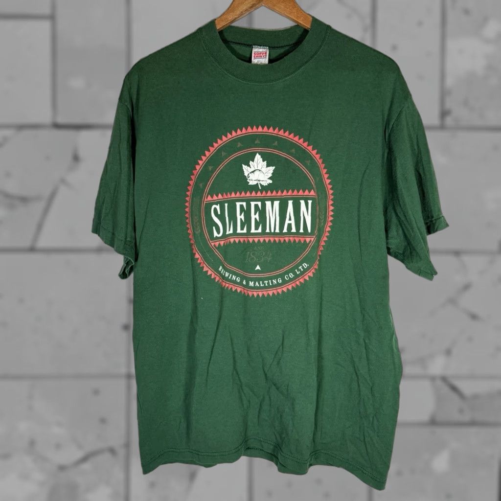 Soffe VTG Soffe Shirt USA Sleeman Brewing T-Shirt XL Green Mens Single Stitch) Size US XL / EU 56 / 4 - 1 Thumbnail