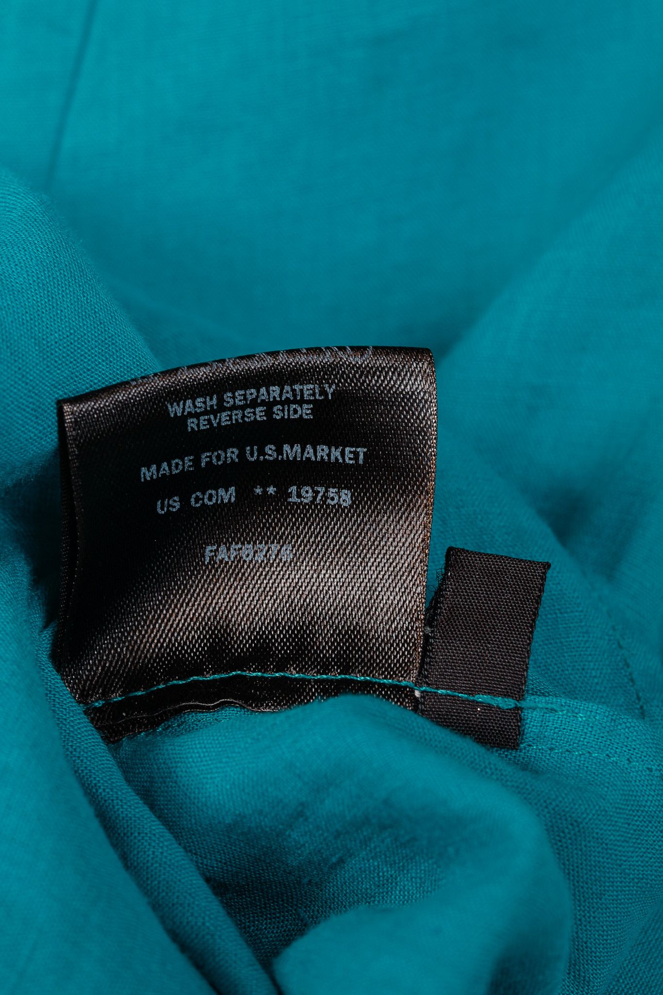 Loro Piana Loro Piana Teal Linen Pintuck Bib Blouse Size S / US 4 / IT 40 - 11 Thumbnail
