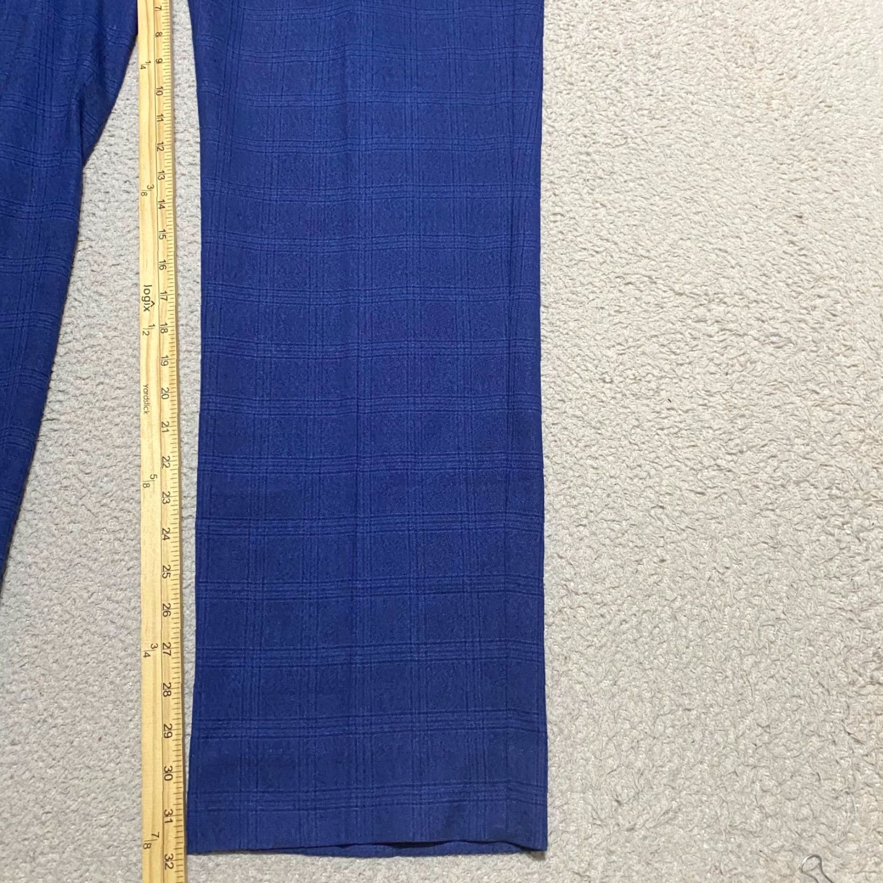 Vintage NWT Oak Hill Dress Pants Mens 44x32 Blue Plaid Straight Mid Rise Business New Size US 44 / EU 60 - 6 Thumbnail