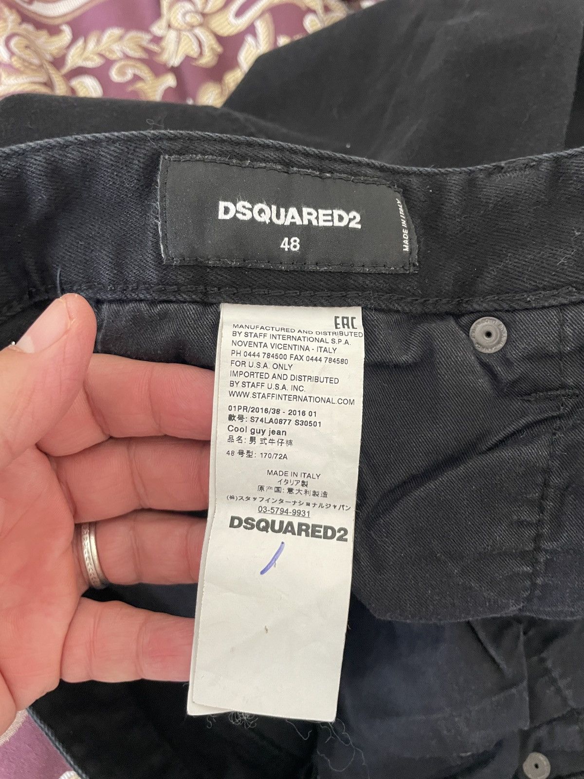 Dsquared2 Black Button Fly Stretch denim jeans Size US 32 / EU 48 - 9 Thumbnail