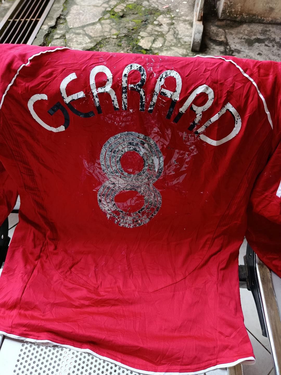 Adidas Liverpool 2007/2008 Home Gerrard long sleeve Size US L / EU 52-54 / 3 - 8 Thumbnail