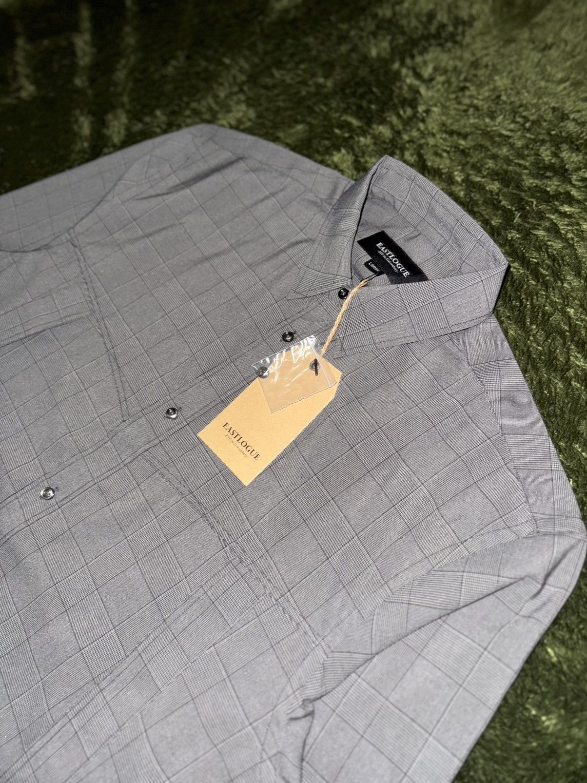 EASTLOGUE [L] Eastlogue 21FW Glen Check Utility Poly Shirt Size US L / EU 52-54 / 3 - 2 Thumbnail