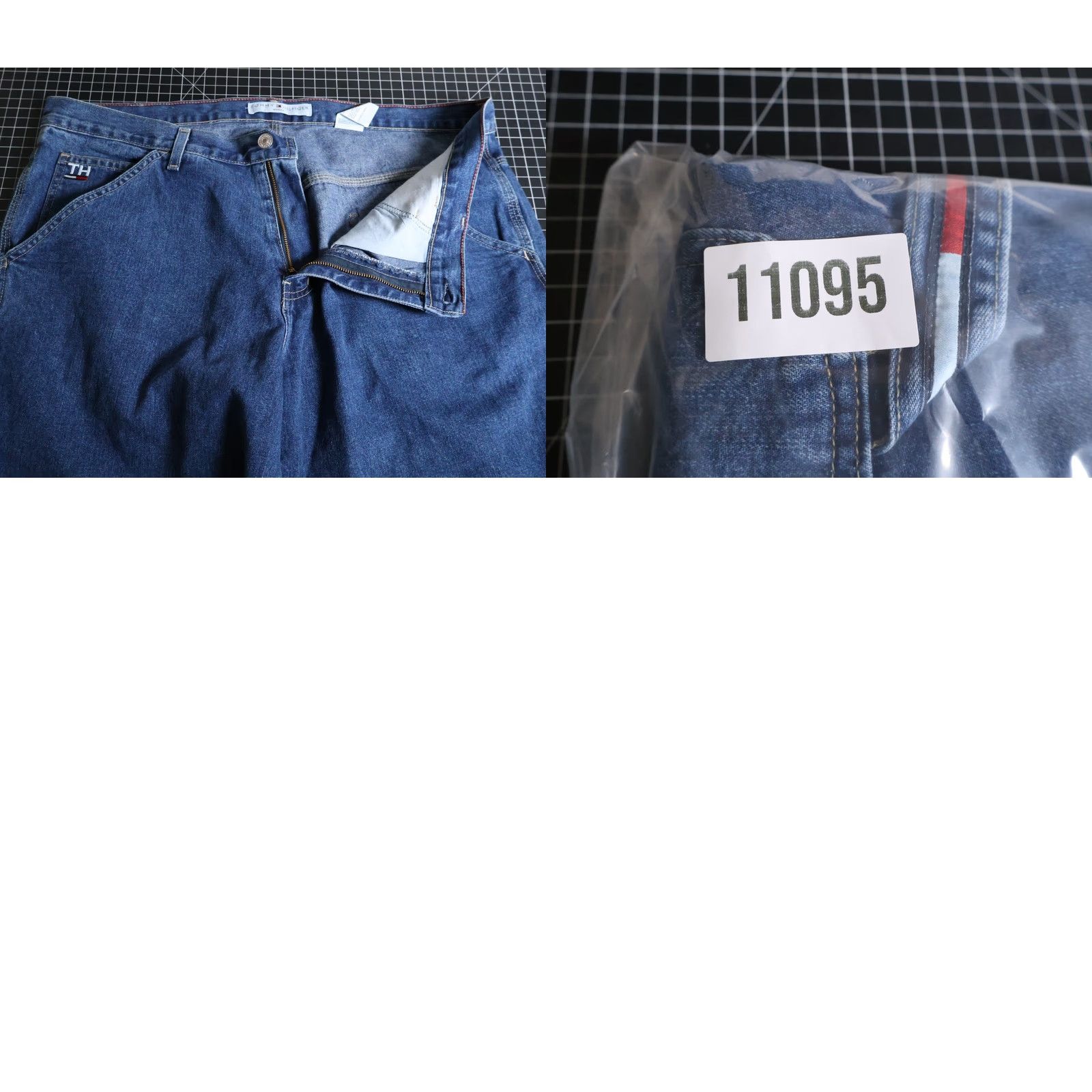 Tommy Hilfiger VINTAGE Tommy Hilfiger Jeans Baggy Denim 2002 Women's 18 Plus 38 x 26 Wide-Leg Carpenter Blue Denim 5-Pocket Mens/Womens Size 26" / US 2 / IT 38 - 10 Thumbnail