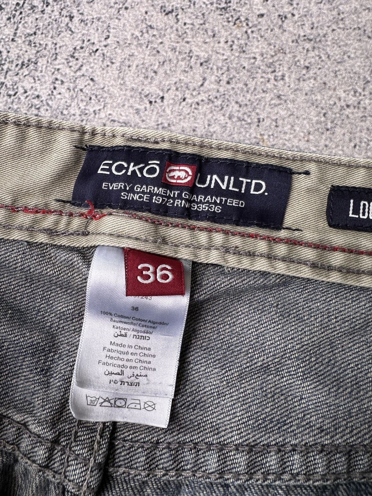 Ecko Unltd. × Vintage Vintage Ecko Unltd Baggy Loose Fit Jeans Size US 36 / EU 52 - 11 Thumbnail