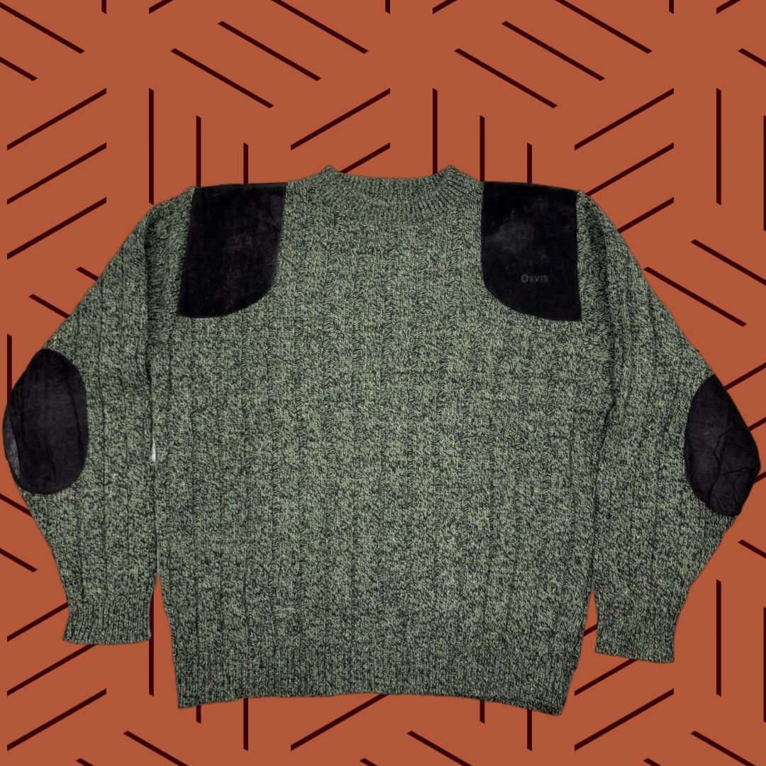 Orvis VINTAGE Orvis Men's Hunting Sweater Wool Blend Crew Neck Long Sleeve Green 80s Outdoor Shooting Winter Fall Size US M / EU 48-50 / 2 - 1 Thumbnail