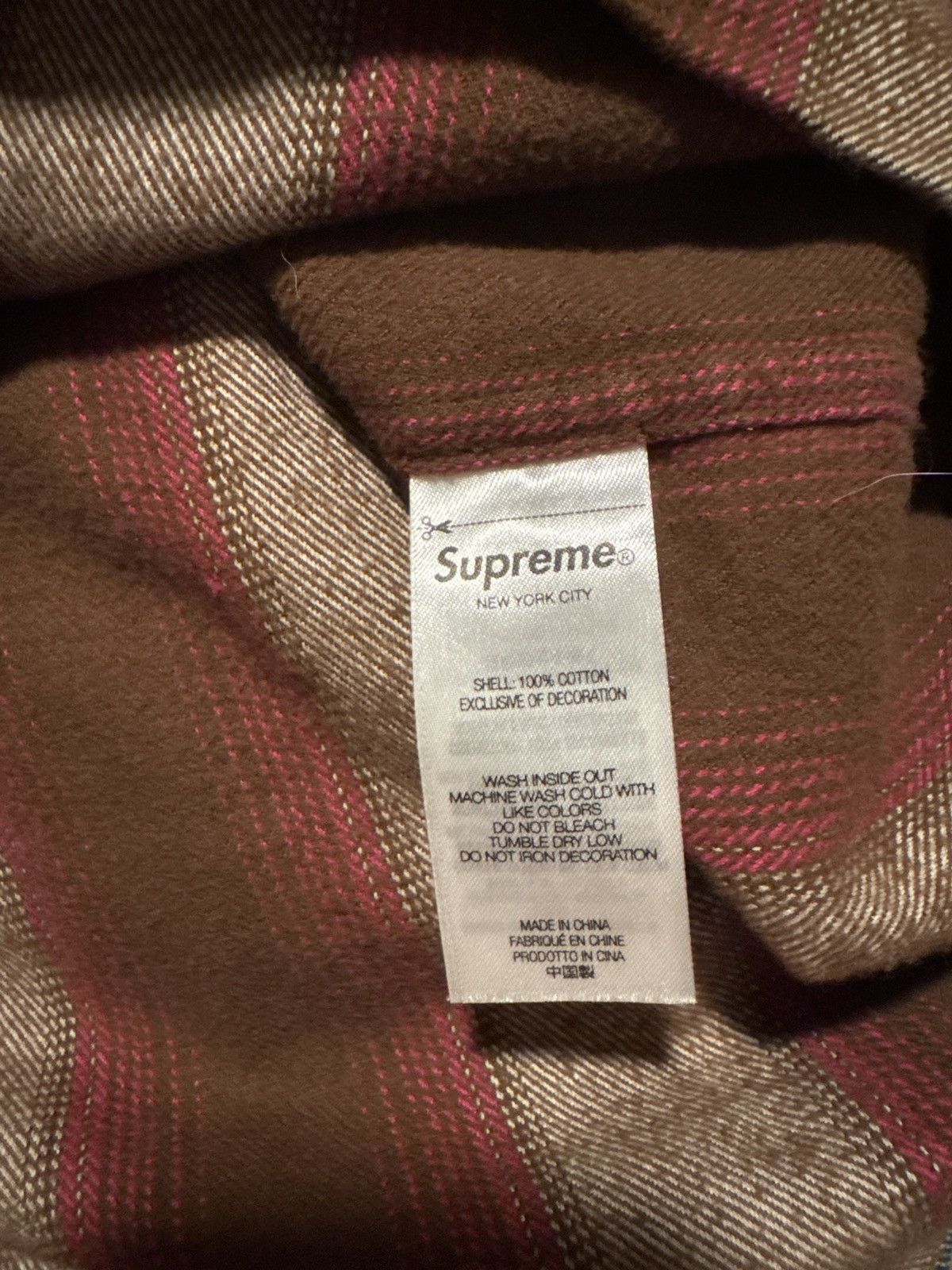 Supreme Vertical stripe zip flannel shirt Size US M / EU 48-50 / 2 - 4 Thumbnail