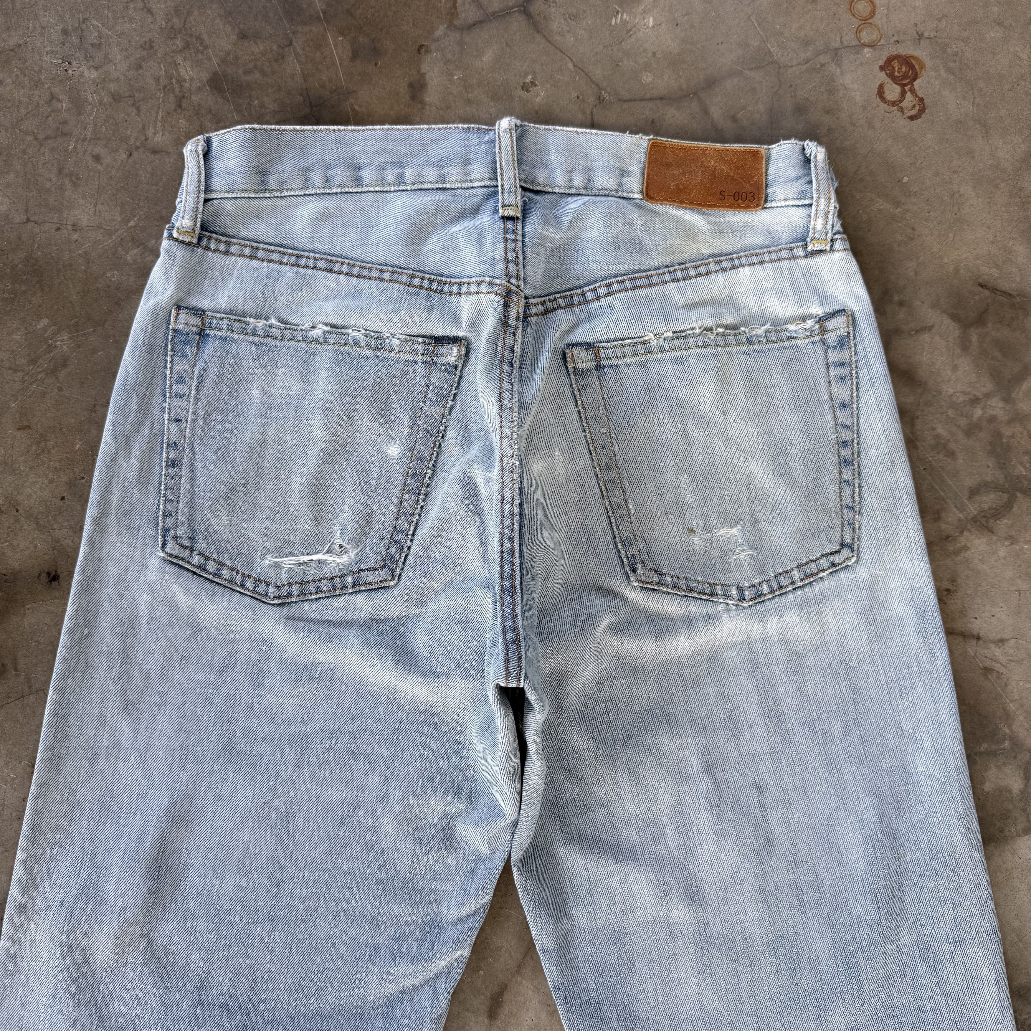 Japanese Brand Vintage Japan S003 Faded Denim Jean Pants Size US 30 / EU 46 - 9 Thumbnail