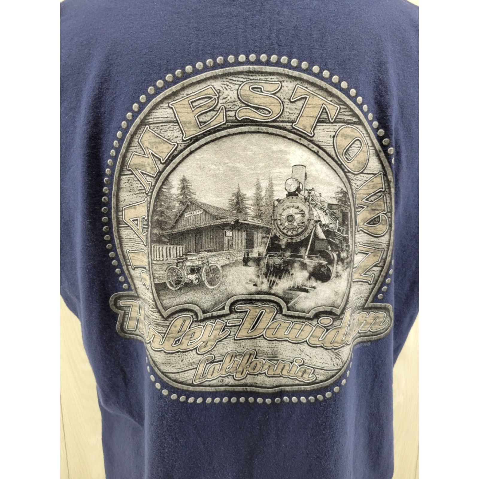 Harley Davidson Harley-Davidson Men T-Shirt Blue Tank Top Graphic Jamestown California XL Shirt Men Regular Size XL Blue Harley-Davidson Logo Graphic Print Size US XL / EU 56 / 4 - 6 Thumbnail