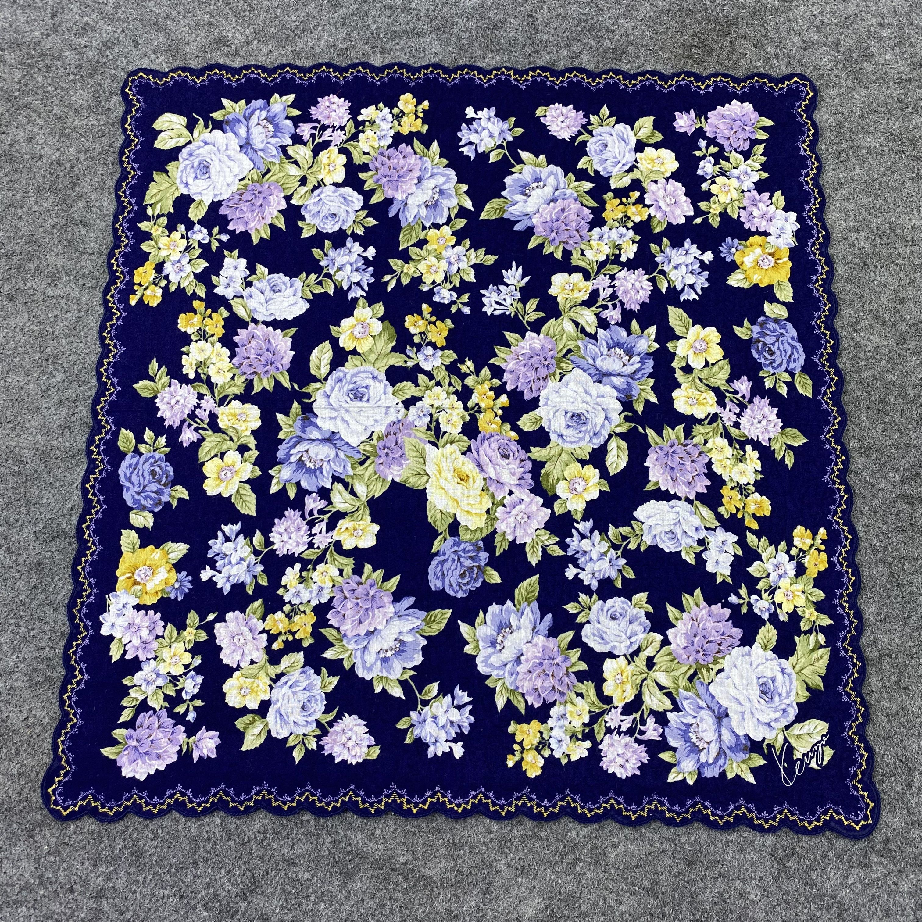 Kenzo × Vintage Kenzo Handkerchief / Bandana / Neckerchief-B1097 Size ONE SIZE - 3 Thumbnail