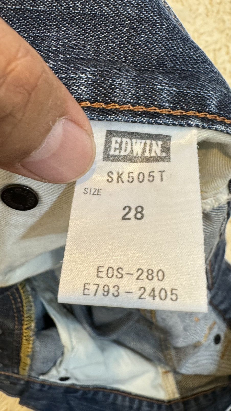 Edwin Offer‼️Edwin Buckle Back Selvedge Distressed Denim (24-195) Size US 31 - 13 Thumbnail