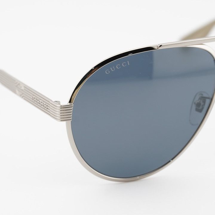 Gucci Gucci GG1513S 003 Sunglasses Silver Aviator Frame, Smoke Size ONE SIZE - 6 Thumbnail
