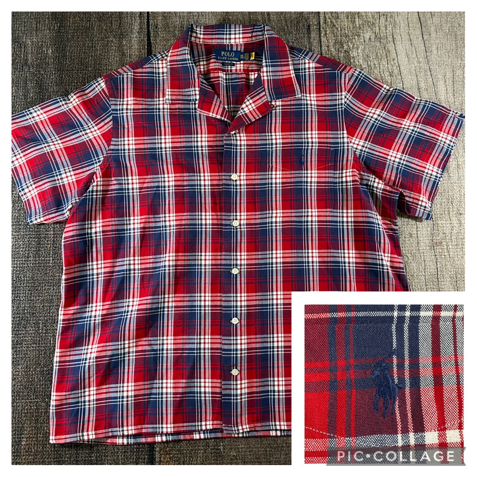 Polo Ralph Lauren Polo Ralph Lauren Short Sleeve Shirt Mens XXL Red Plaid Size US XXL / EU 58 / 5 - 1 Thumbnail