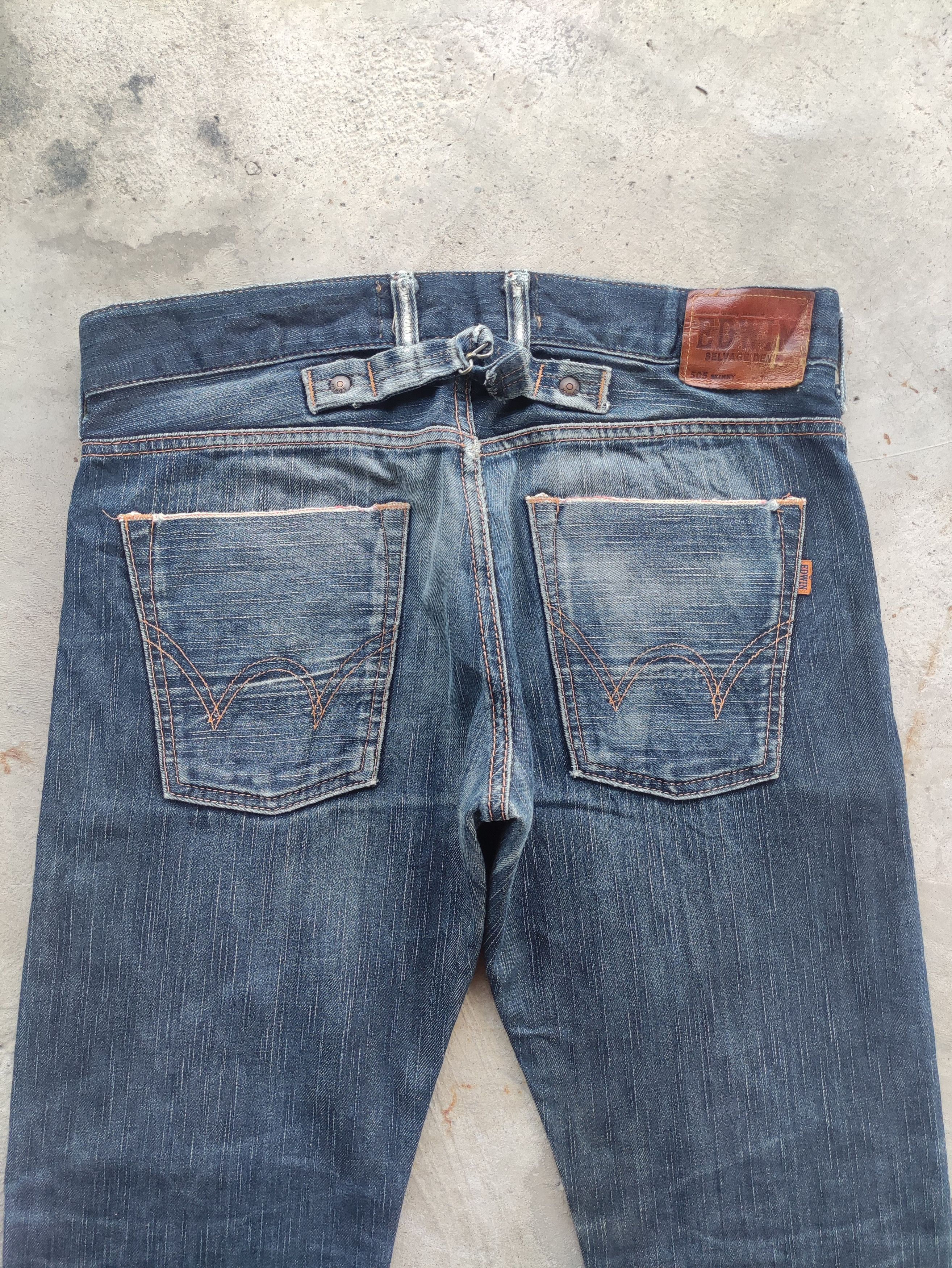 Edwin Vintage Edwin Japan Selvage Distressed Faded Denim Size US 34 / EU 50 - 13 Thumbnail