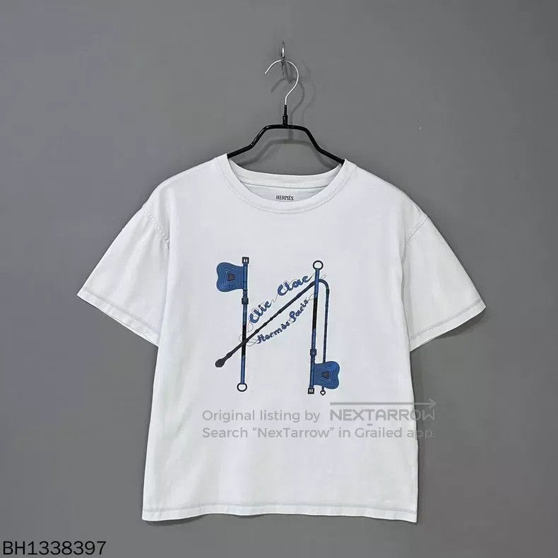 Hermes Hermes Teal Printed Logo Short-Sleeve Size XXS / US 00 / IT 34 - 1 Thumbnail