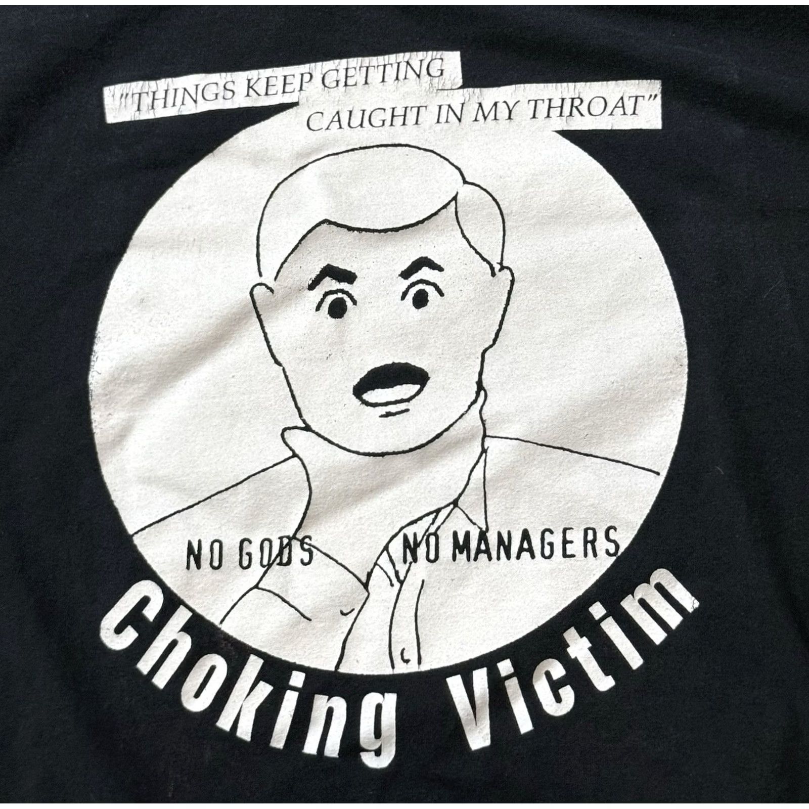 Gildan VINTAGE Choking Victim No Gods/No Managers Longsleeve Shirt L Black Nike? Size US L / EU 52-54 / 3 - 3 Thumbnail