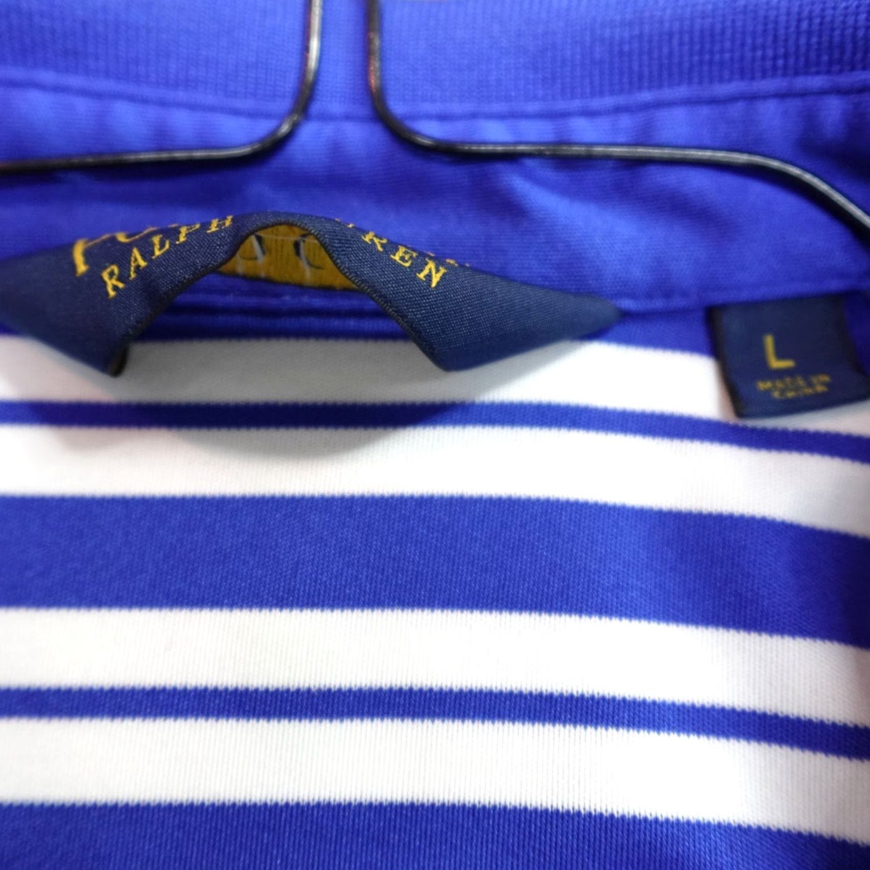 Polo Ralph Lauren Polo Golf Shirt Large Blue Striped US Open Chambers Bay Performance Mens Polo Golf Shirt L Blue Striped US Open Chambers Bay 90s? Size US L / EU 52-54 / 3 - 4 Thumbnail