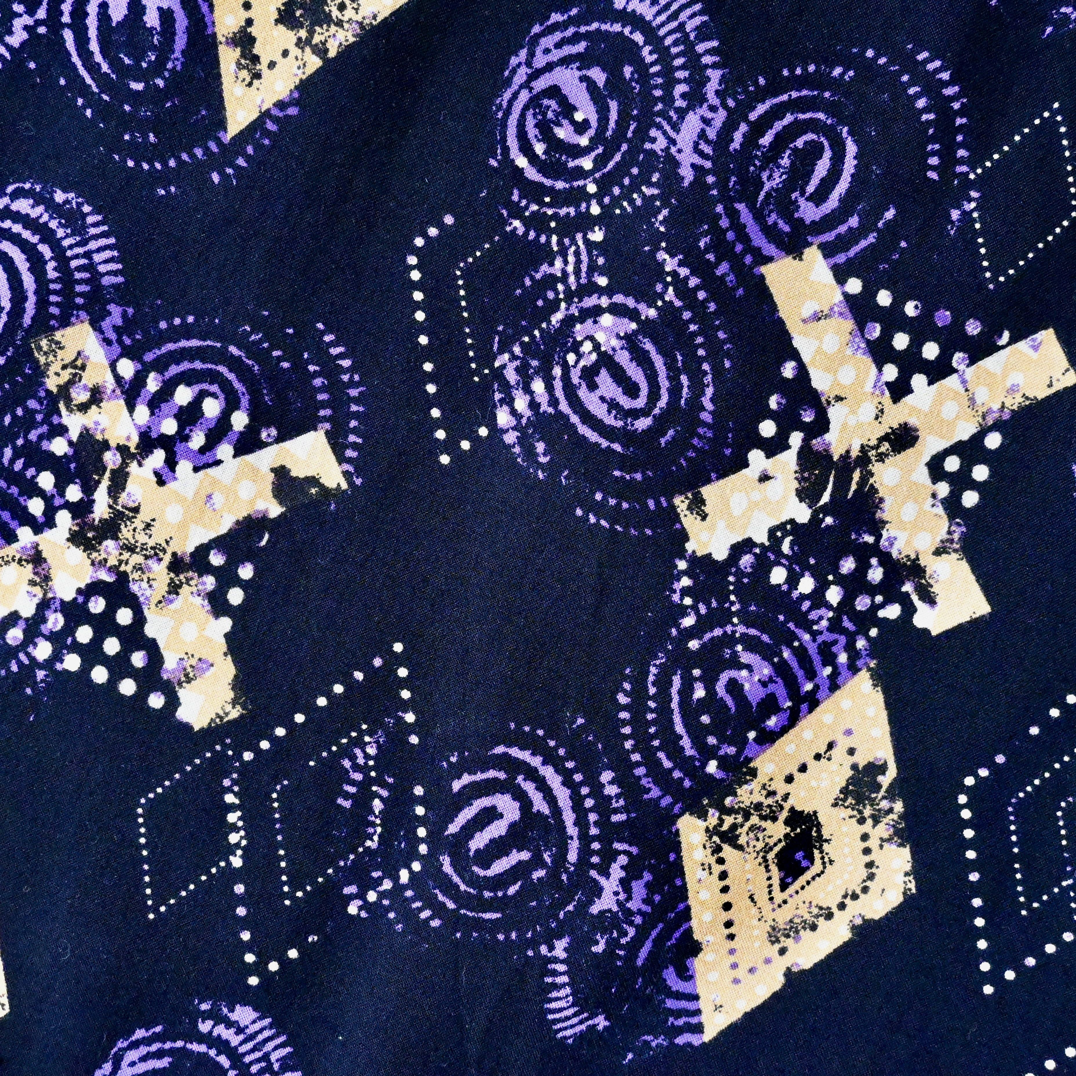 Puritan VTG 90s Puritan geometric pattern rayon shirt, Lakers color Size US XL / EU 56 / 4 - 10 Thumbnail