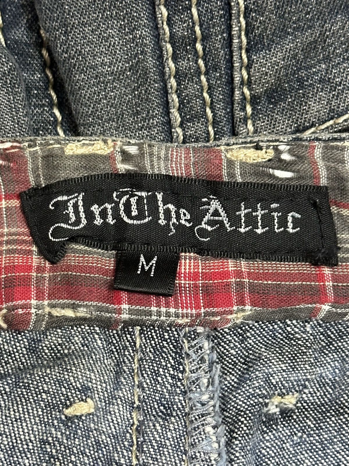 In The Attic Vintage Japan In The Attic Blue Wash Distressed Jeans Size US 32 / EU 48 - 9 Thumbnail