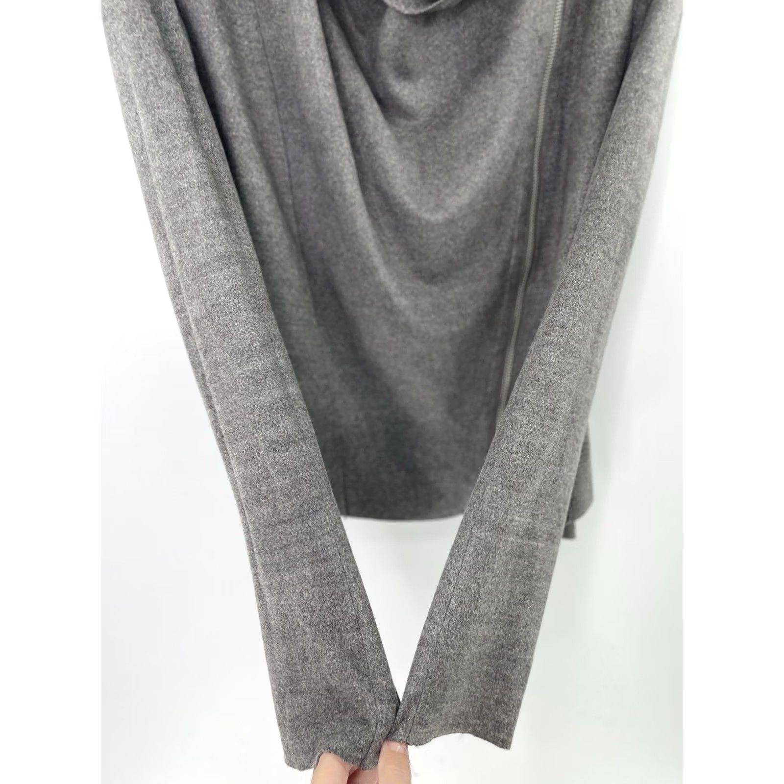 Vintage BLANKNYC Gray Faux Suede Moto Wrap Jacket XS Preppy Biker Women’s Size XS / US 0-2 / IT 36-38 - 5 Thumbnail