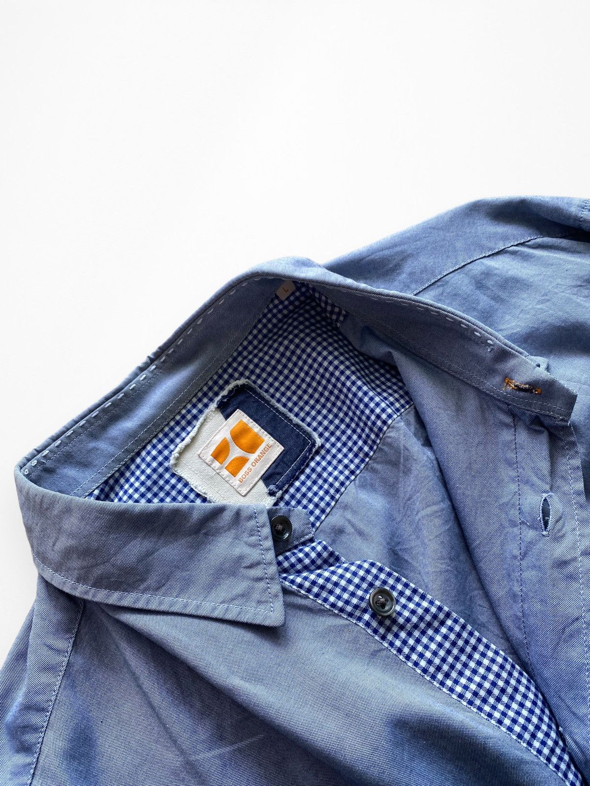 Hugo Boss Hugo Boss Orange Oxford ls shirt Size US L / EU 52-54 / 3 - 5 Thumbnail