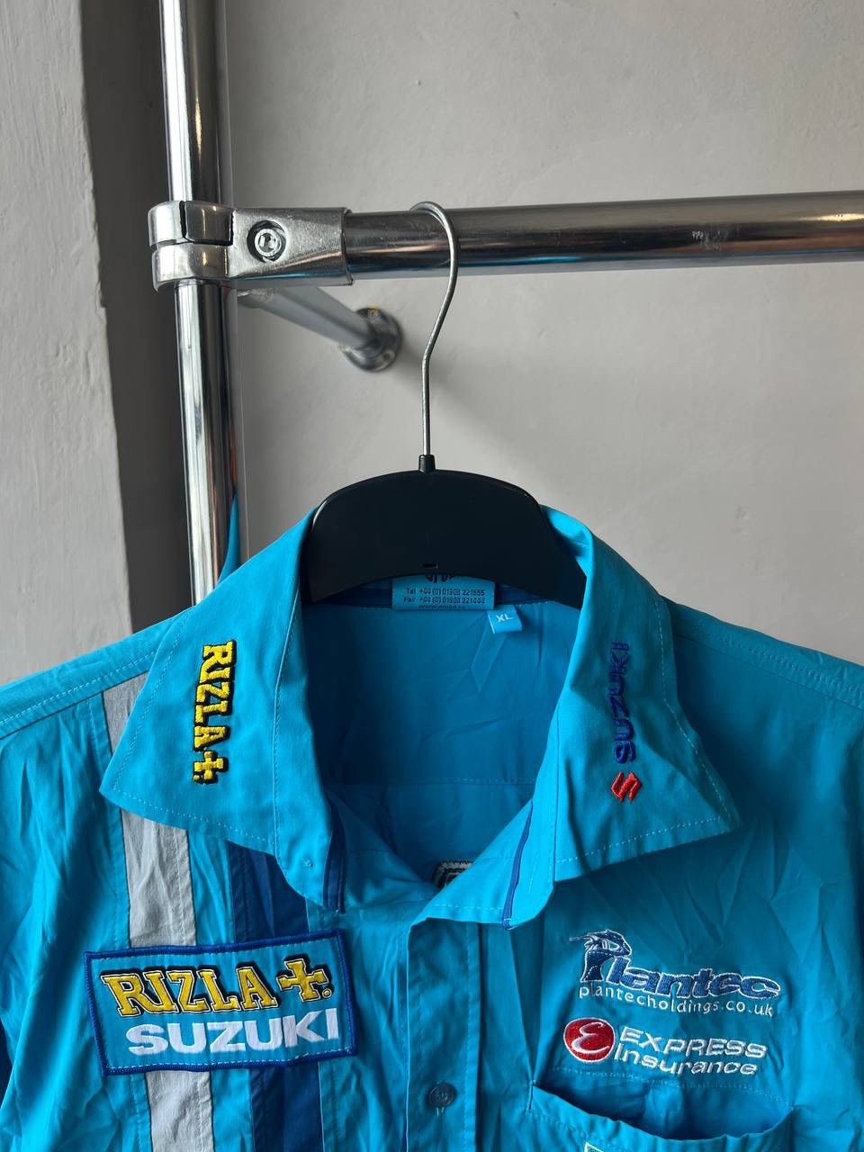 ICON Motorsports SUZUKI RIZLA+ RARE COTTON MOTO RACING BUTTON JERSEY SHIRT XL Size US XL / EU 56 / 4 - 4 Thumbnail