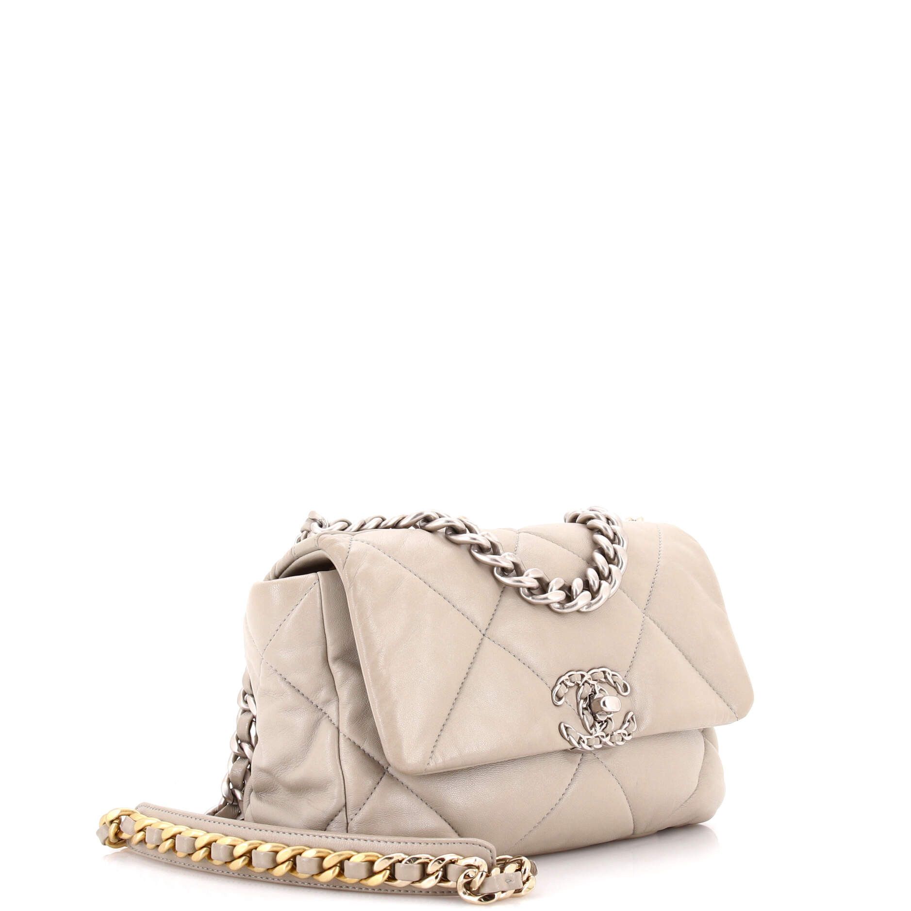 Chanel 19 Flap Bag Quilted Leather Medium Size ONE SIZE - 1 Thumbnail