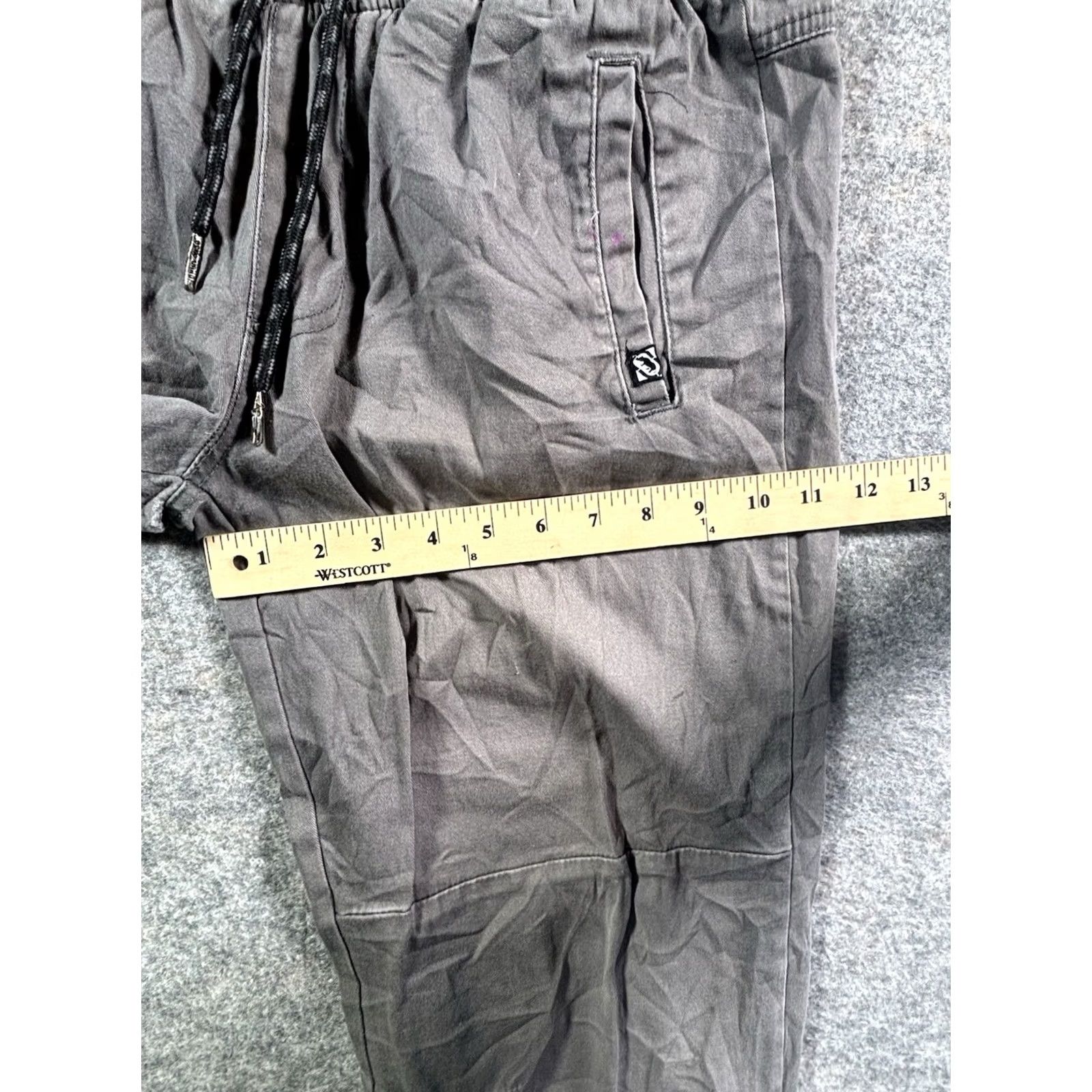 Ecko Unltd. Ecko Unltd Sweatpants Mens Large Gray Rhino Logo Joggers Distressed Stained Ribbed Pockets Elastic Waist Size US 33 - 5 Thumbnail