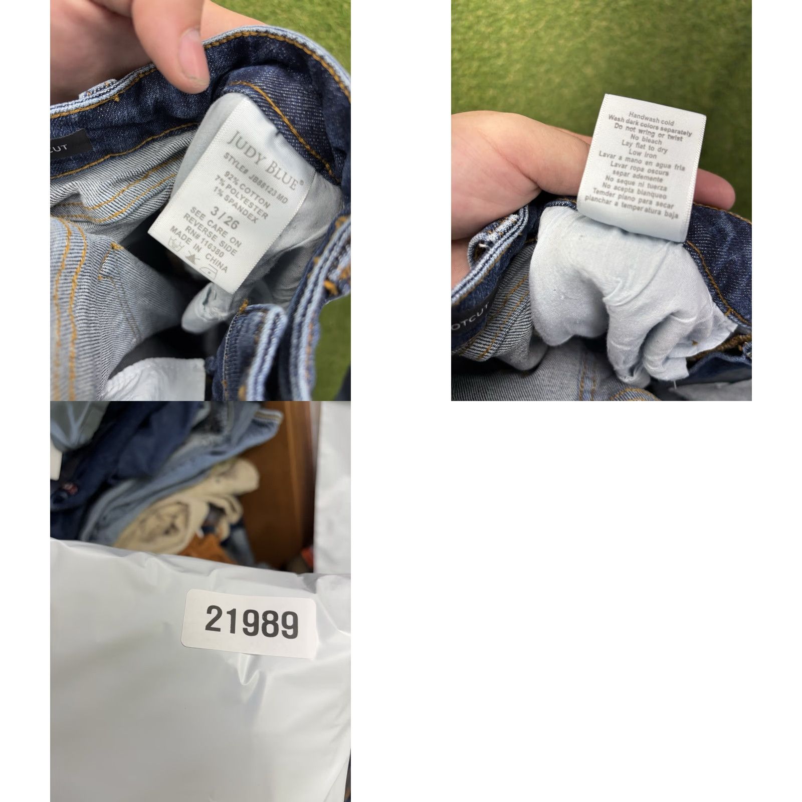 Denime Judy Blue Boot Cut Jeans 3/26 Denim Low Rise Medium Wash Blue Jeans Women Juniors 5-Pocket Stretch 31in Inseam Cotton Blend Spandex Size 26" / US 2 / IT 38 - 9 Thumbnail