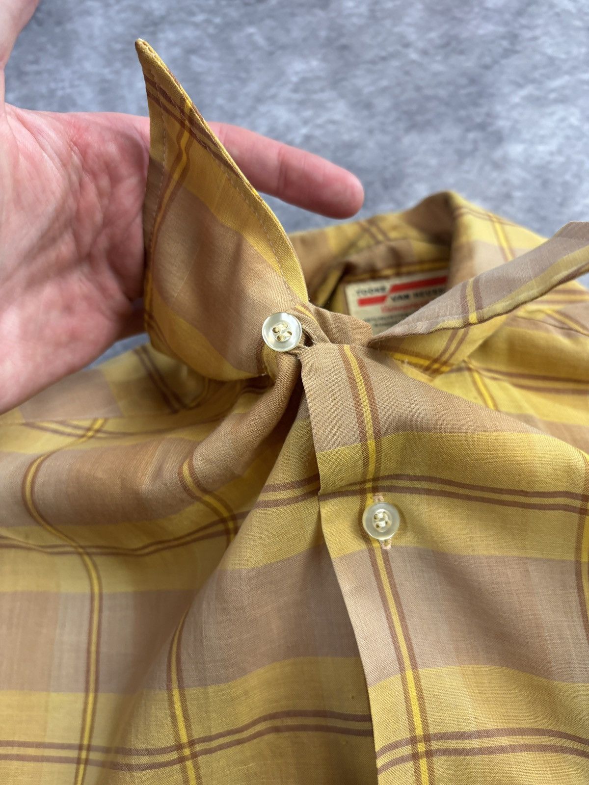 Van Heusen 1950s Van Heusen True Vintage Loop Collar Plaid Shortsleeve Size US S / EU 44-46 / 1 - 6 Thumbnail