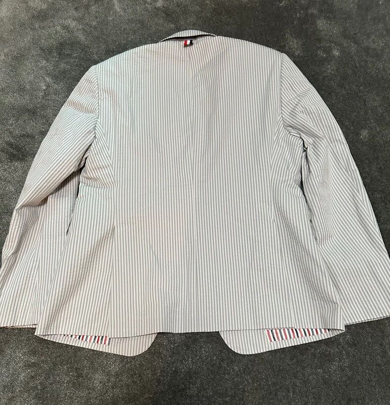 Thom Browne Thom Browne size3 Light gray puffed silk suit Size 40S - 6 Thumbnail