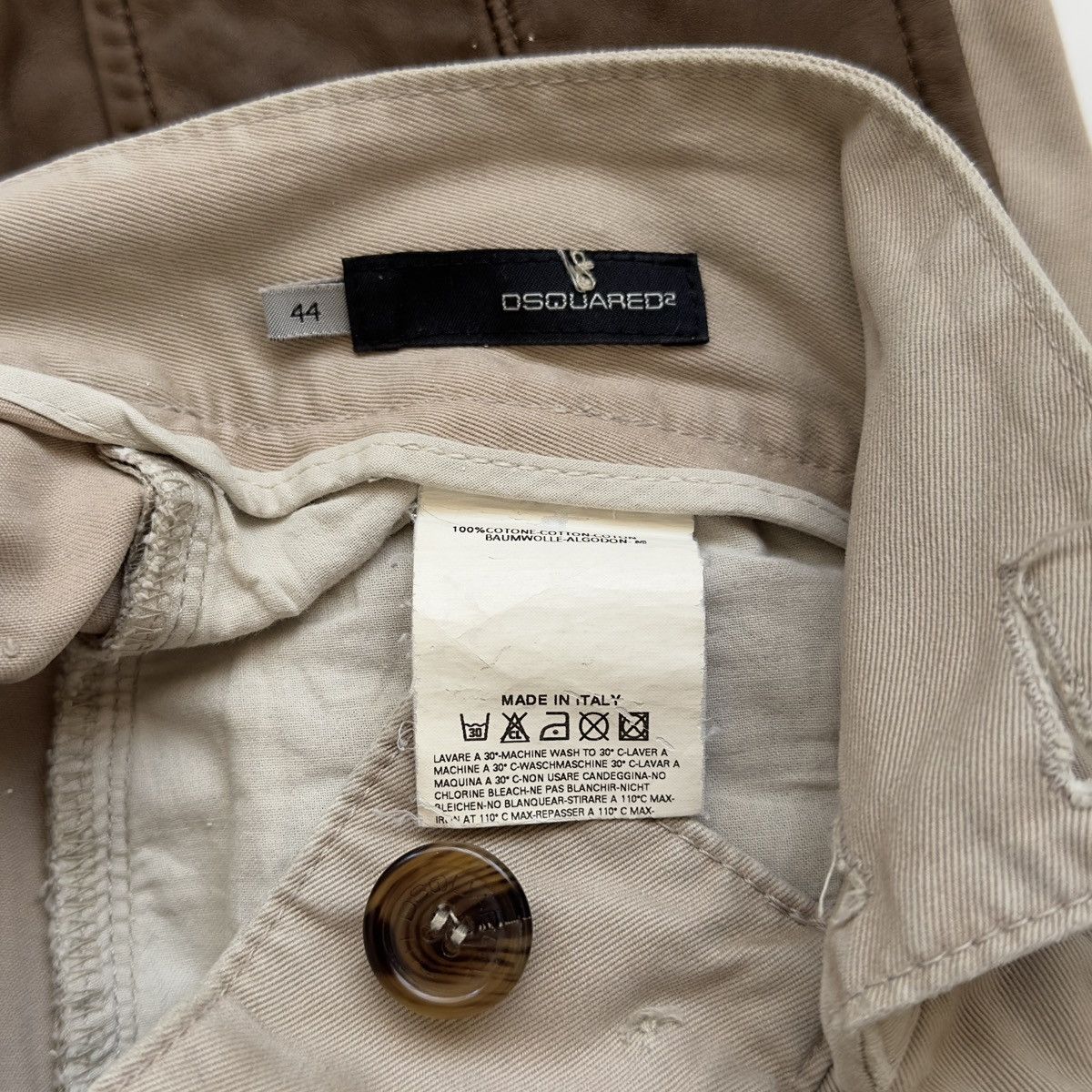 Dsquared2 Dsquared2 F/W 2004 Leather Patch Buckle Back Pants Size US 30 / EU 46 - 6 Thumbnail