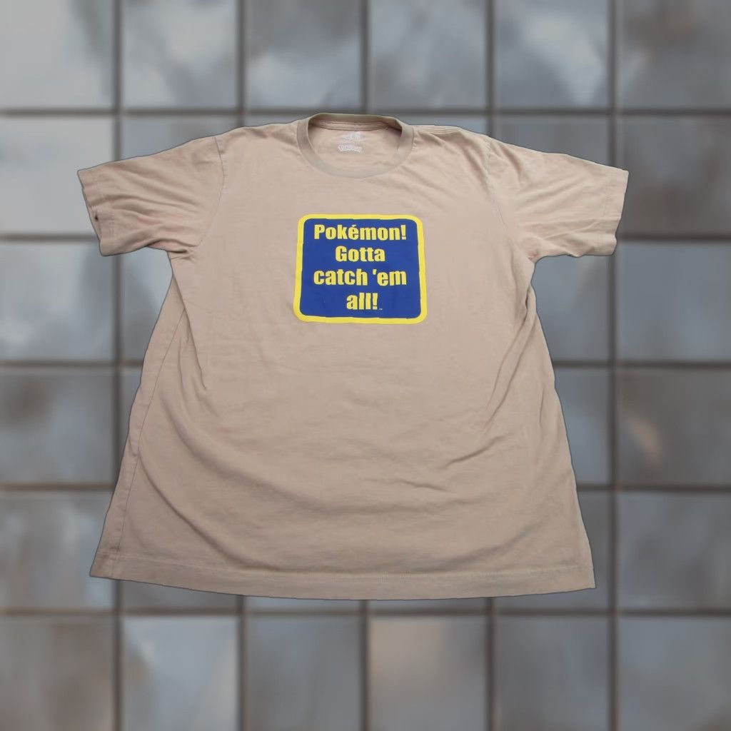 Uniqlo Uniqlo Shirt Mens Medium Tan Pokemon Gotta Catch Em All Graphic Print 2020 Short Sleeve Crew Neck Size US M / EU 48-50 / 2 - 1 Thumbnail