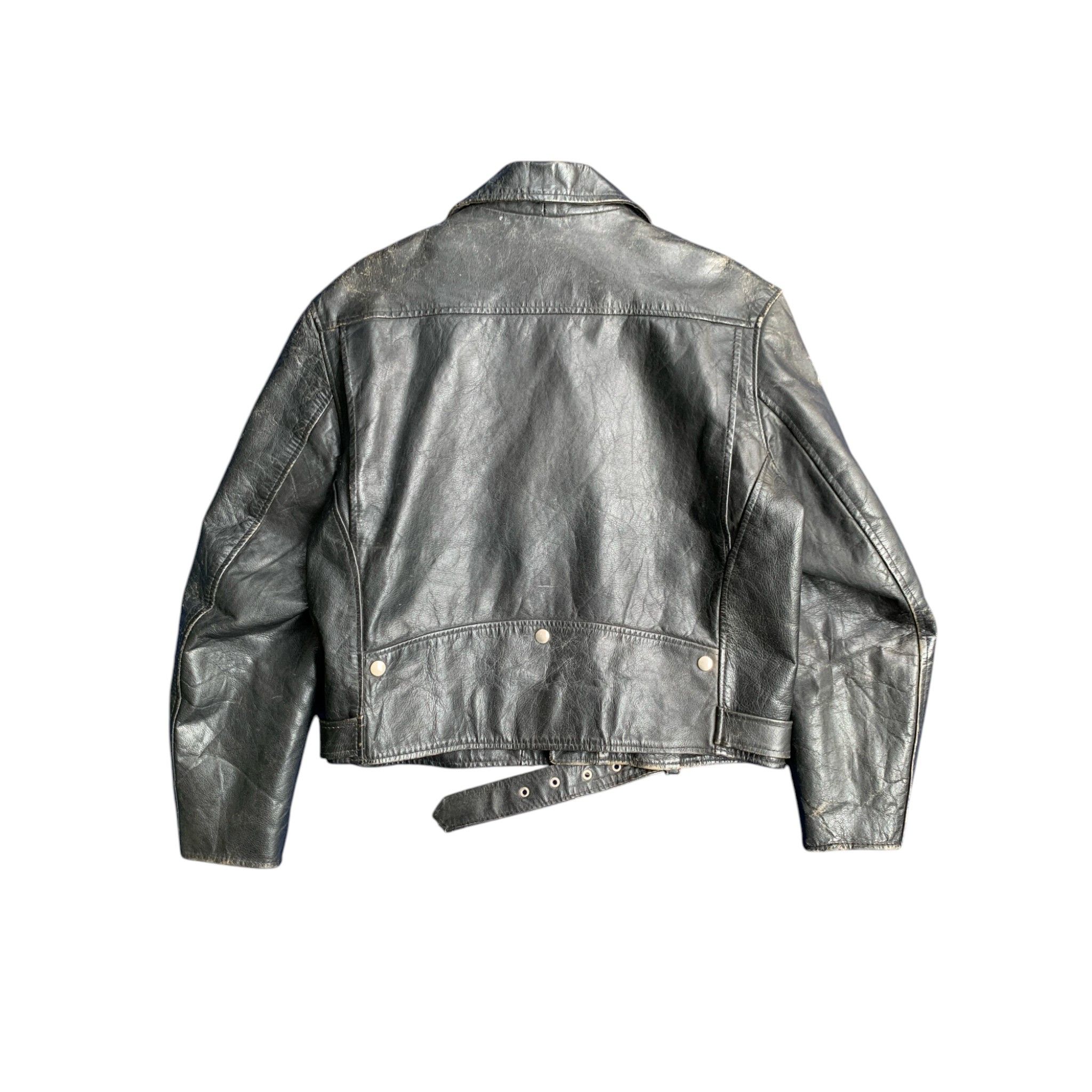 Genuine Leather × Lewis Leathers × Vintage Vintage Rare Triple six 666 Leather Jacket England Size US XL / EU 56 / 4 - 2 Thumbnail